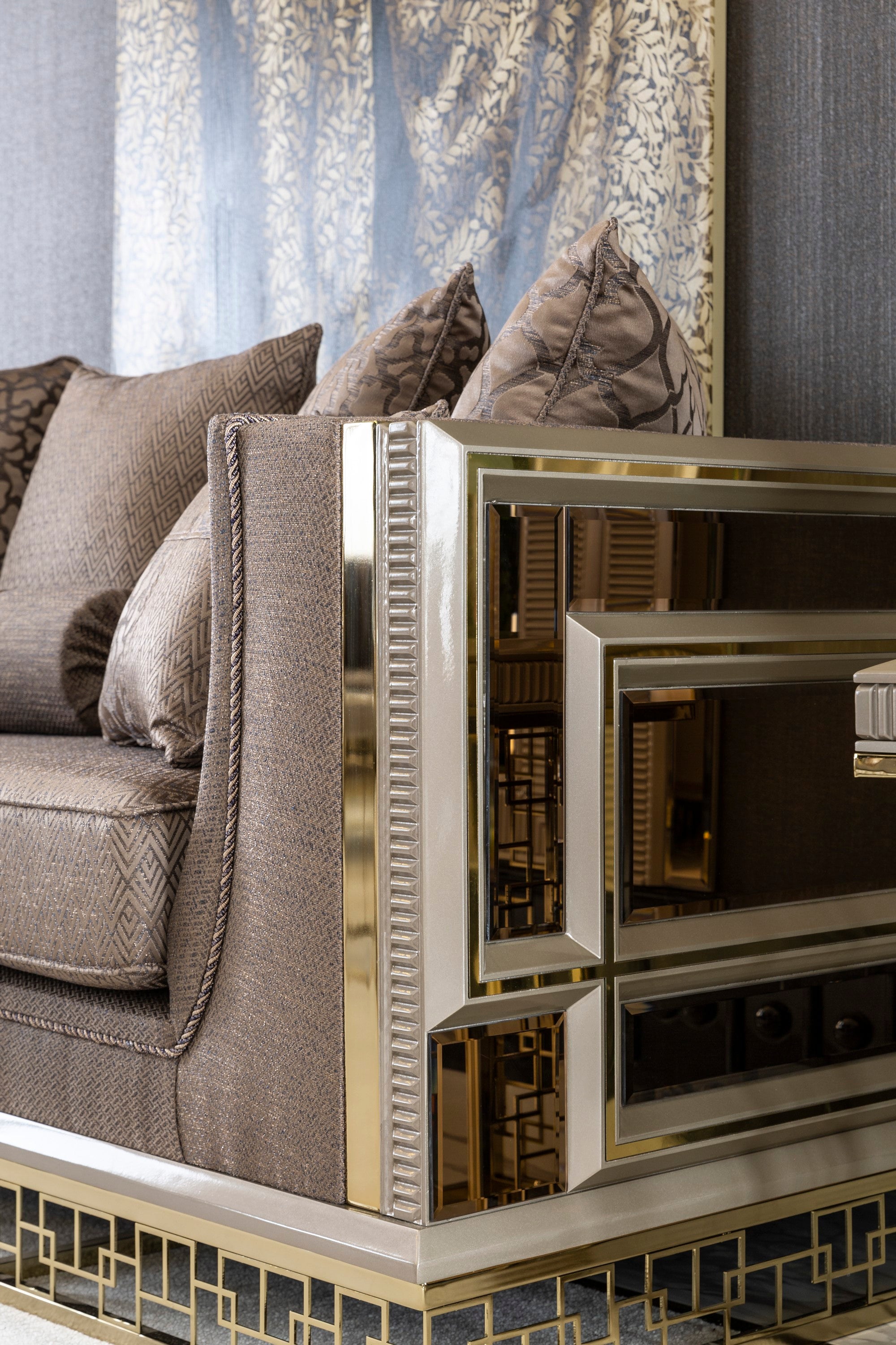 Versace Stationary Livingroom Set (1 Chester Sofa & 1 Sofa & 2 Chair)