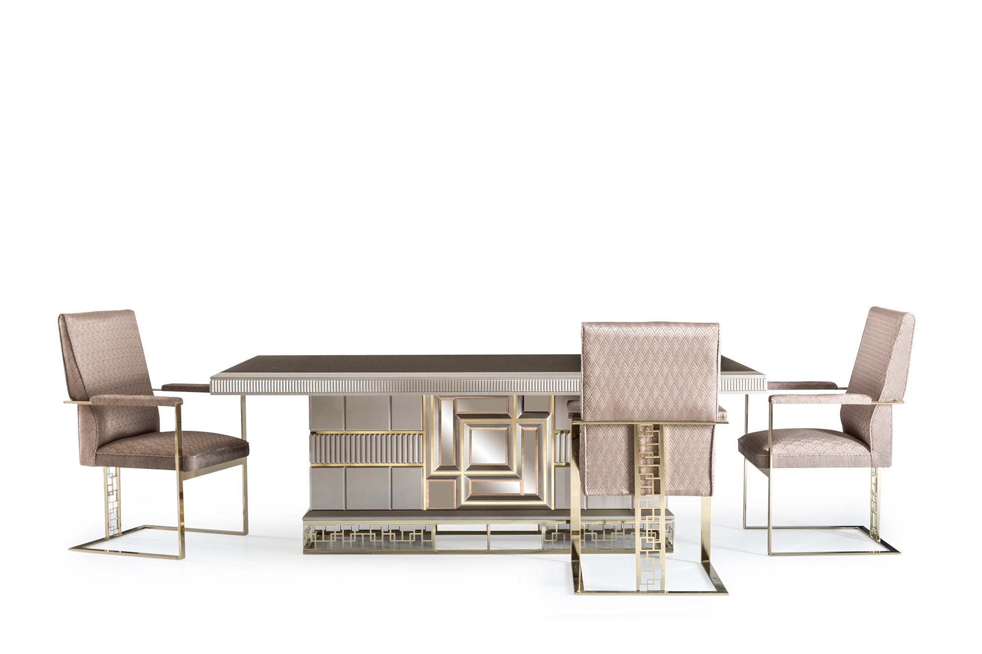 Versace Diningroom Set (Table & 6 Chair & Console With Mirror)