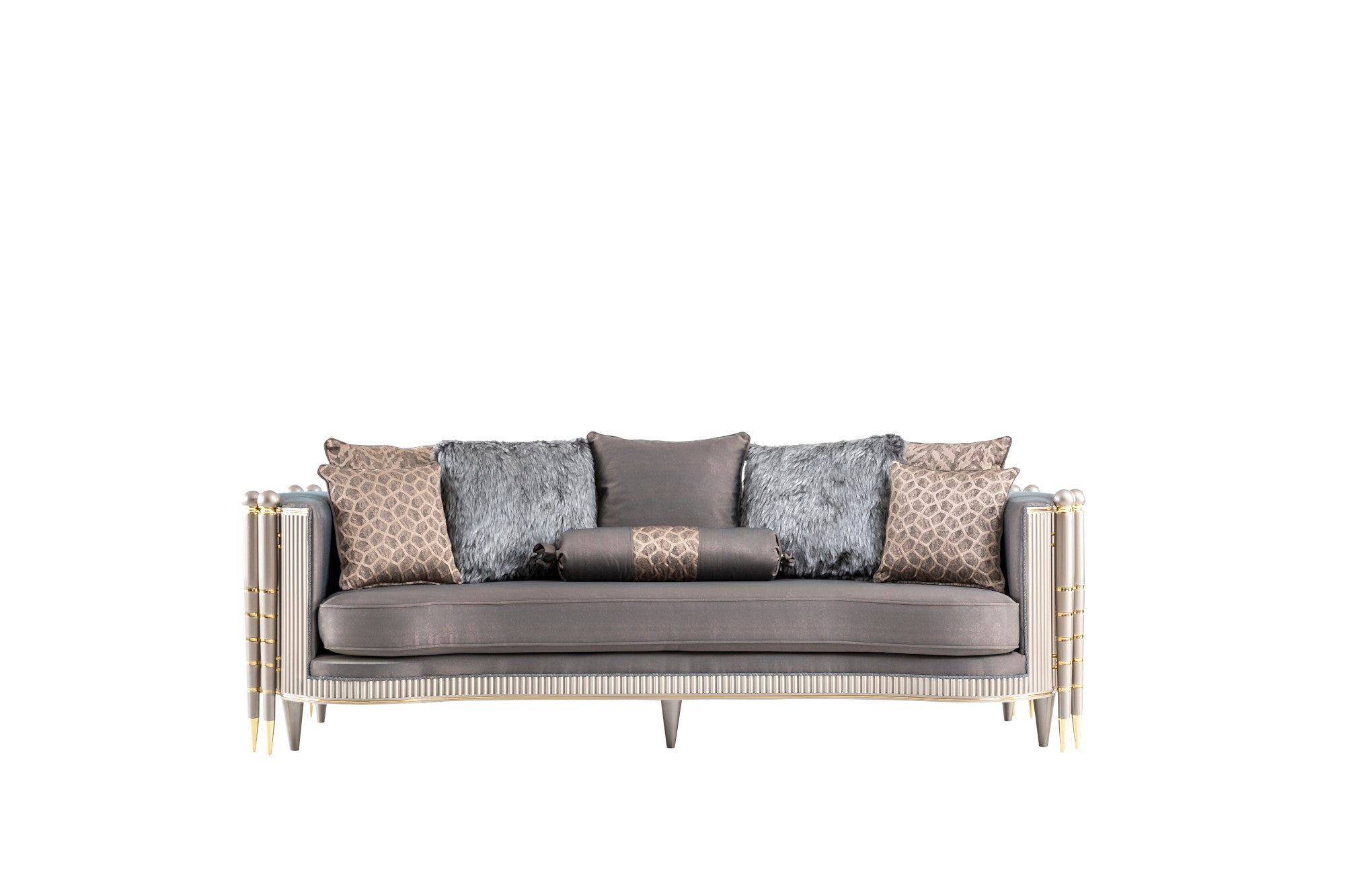 Bentley Stationary Livingroom Set (1 S Line Sofa & 1 Bombe Curve Sofa & 2 Chair)