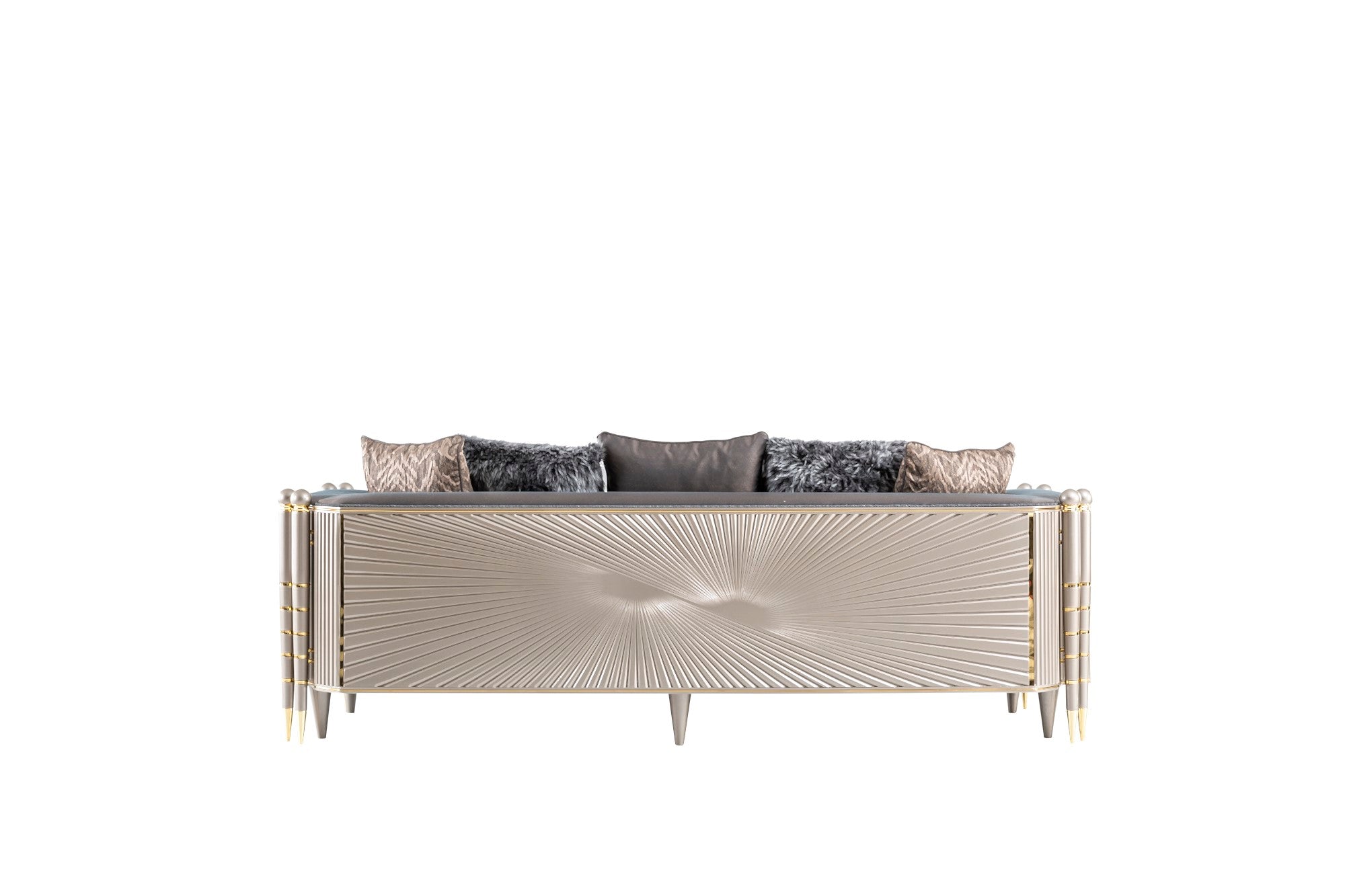 Bentley Stationary Livingroom Set (1 S Line Sofa & 1 Bombe Curve Sofa & 2 Chair)