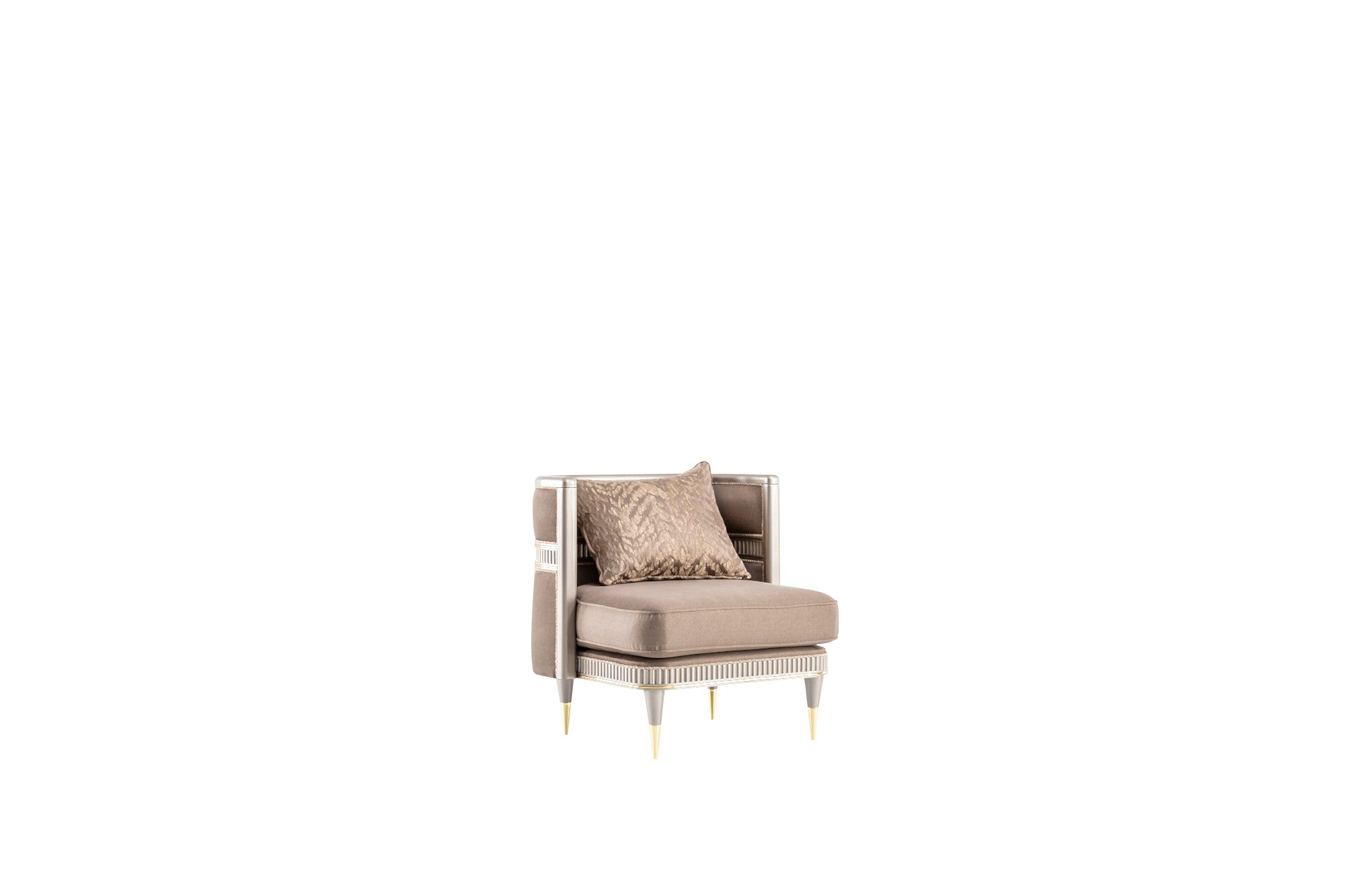 Bentley Stationary Livingroom Set (1 S Line Sofa & 1 Bombe Curve Sofa & 2 Chair)
