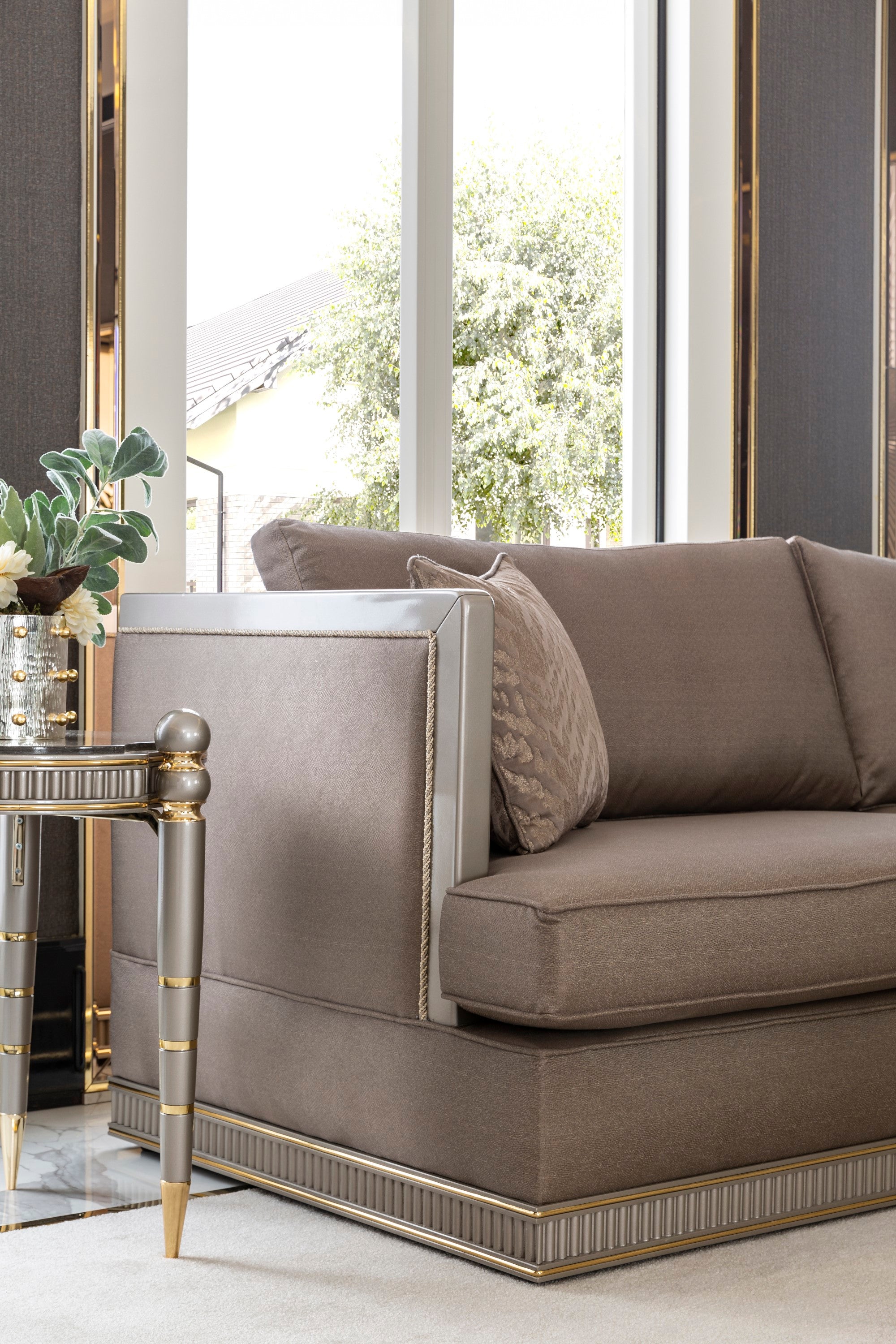 Bentley Stationary Livingroom Set (1 S Line Sofa & 1 Bombe Curve Sofa & 2 Chair)