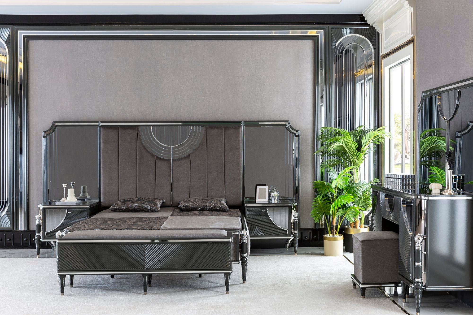 Prada Storage Bed With Headboard & Bench