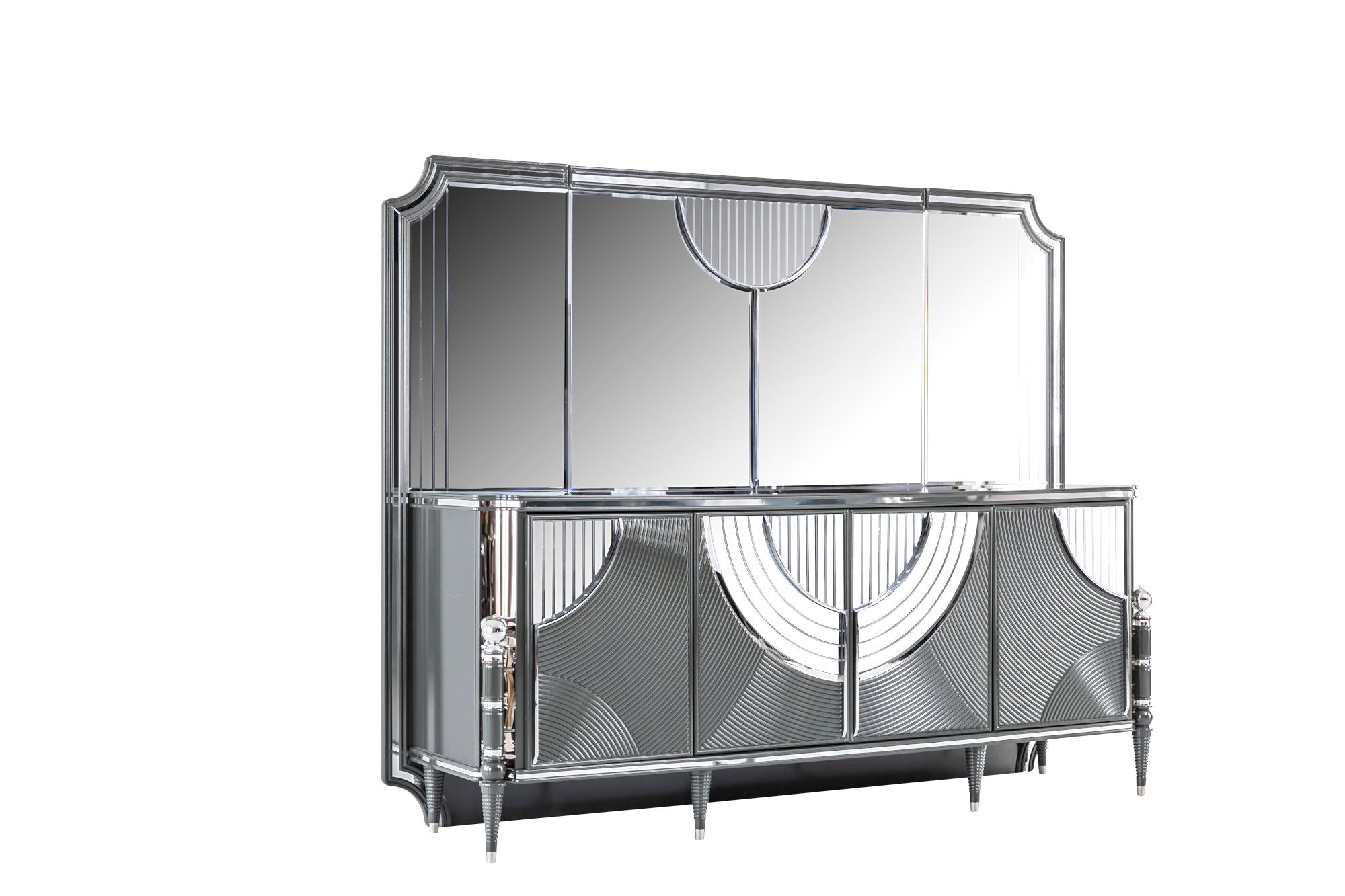 Prada Diningroom Set (Table & 6 Chair & Console With Mirror)