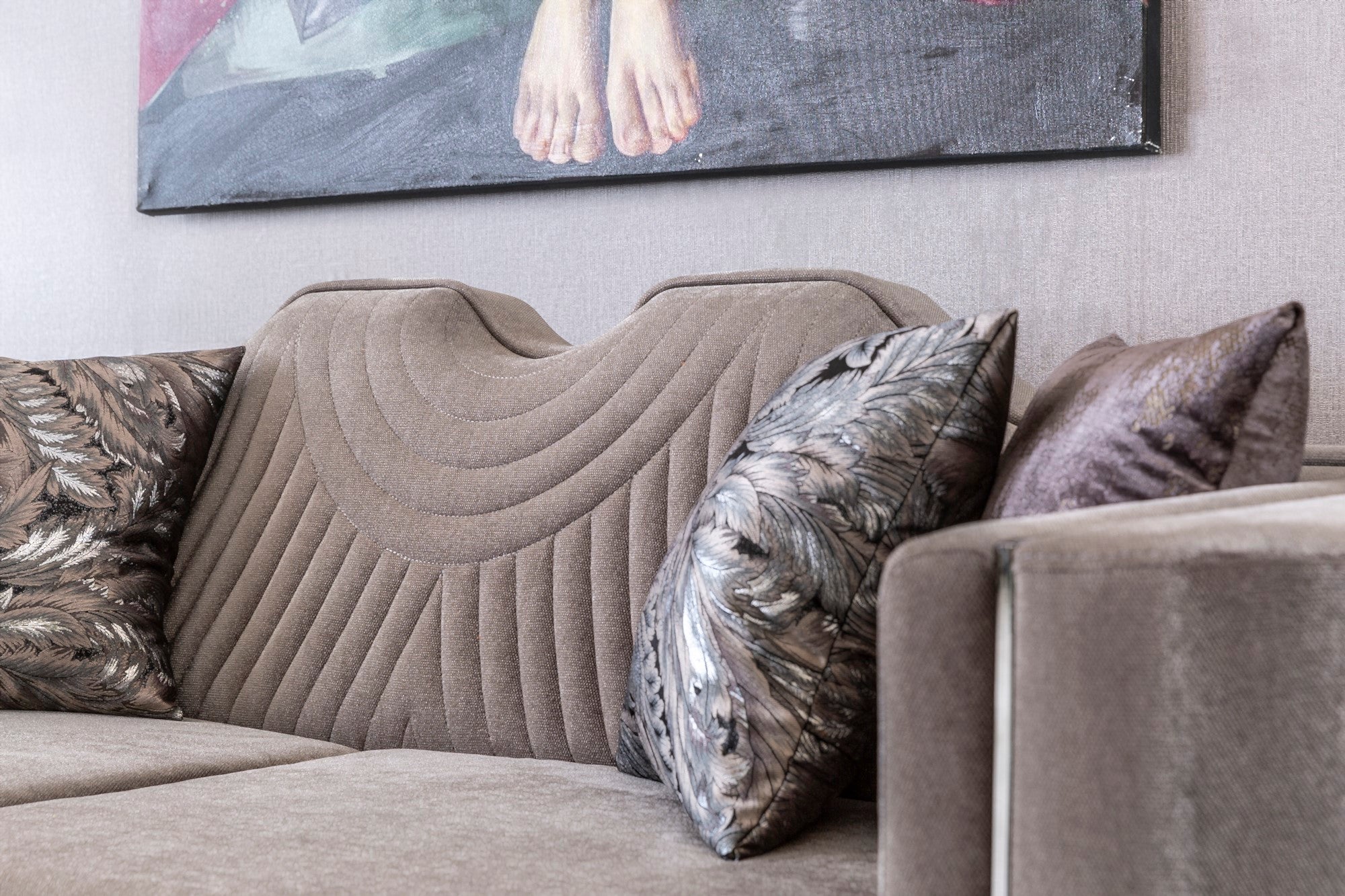 Prada Stationary Livingroom Set (1 Closed Sofa & 1 Sofa & 2 Chair)