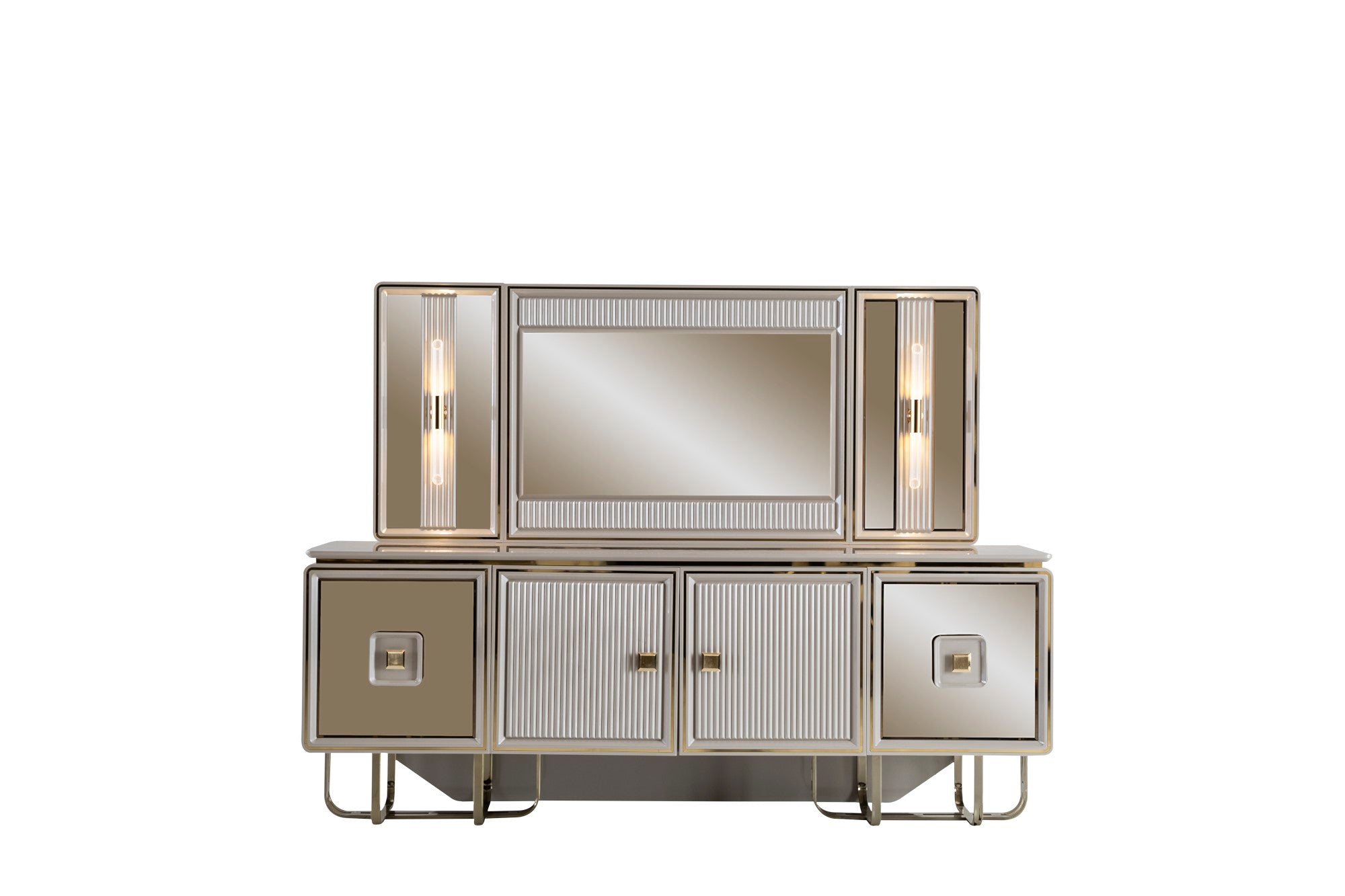 Barcelona Diningroom Set (Table & 6 Chair & Console With Mirror)