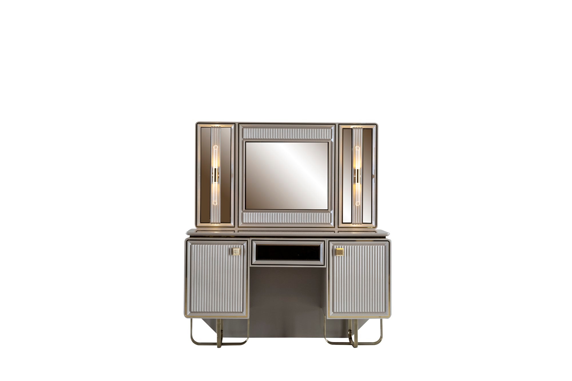 Barcelona Dresser With Mirror & Ottoman