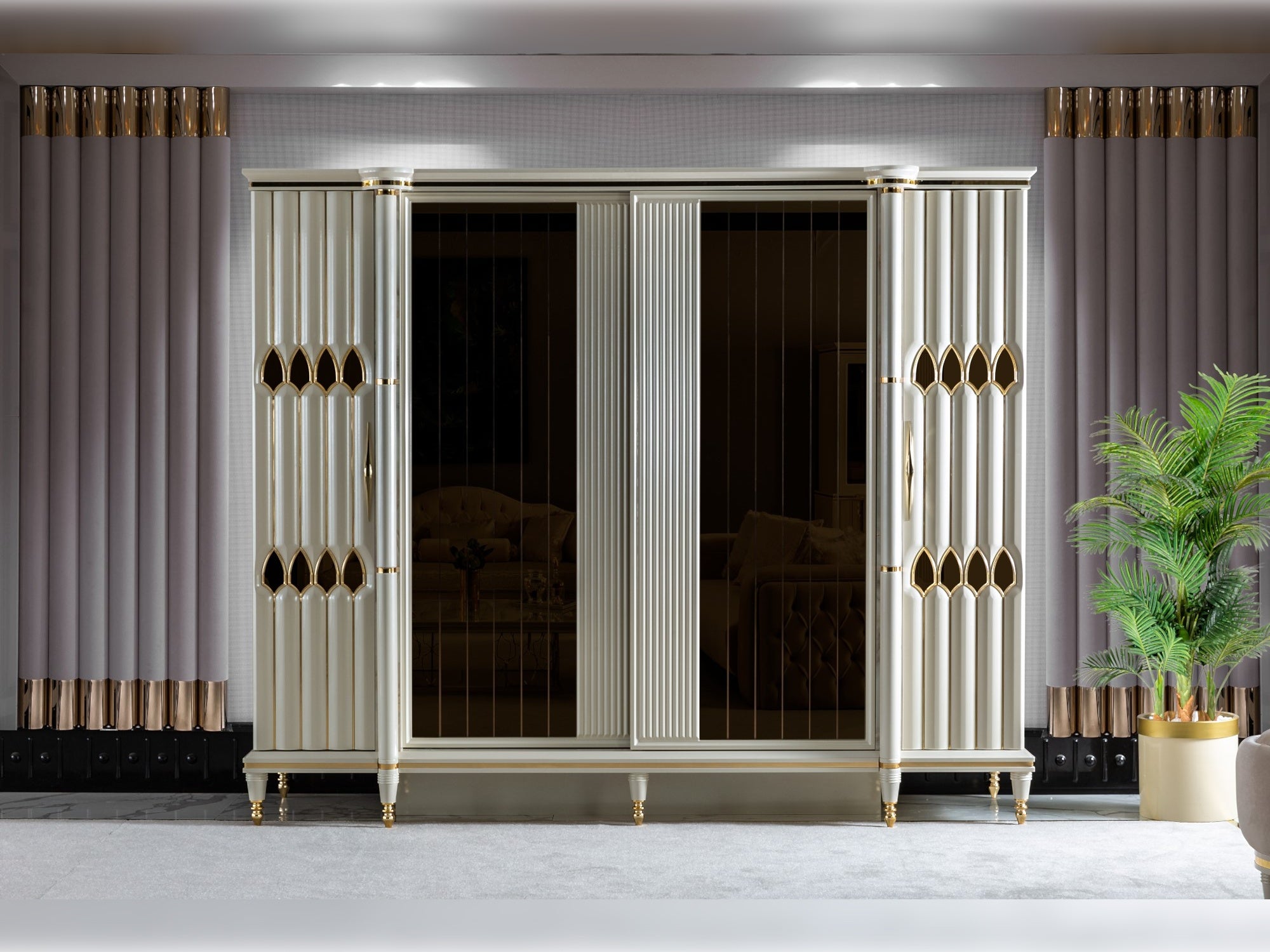 Diamond 6 Doors Wardrobe