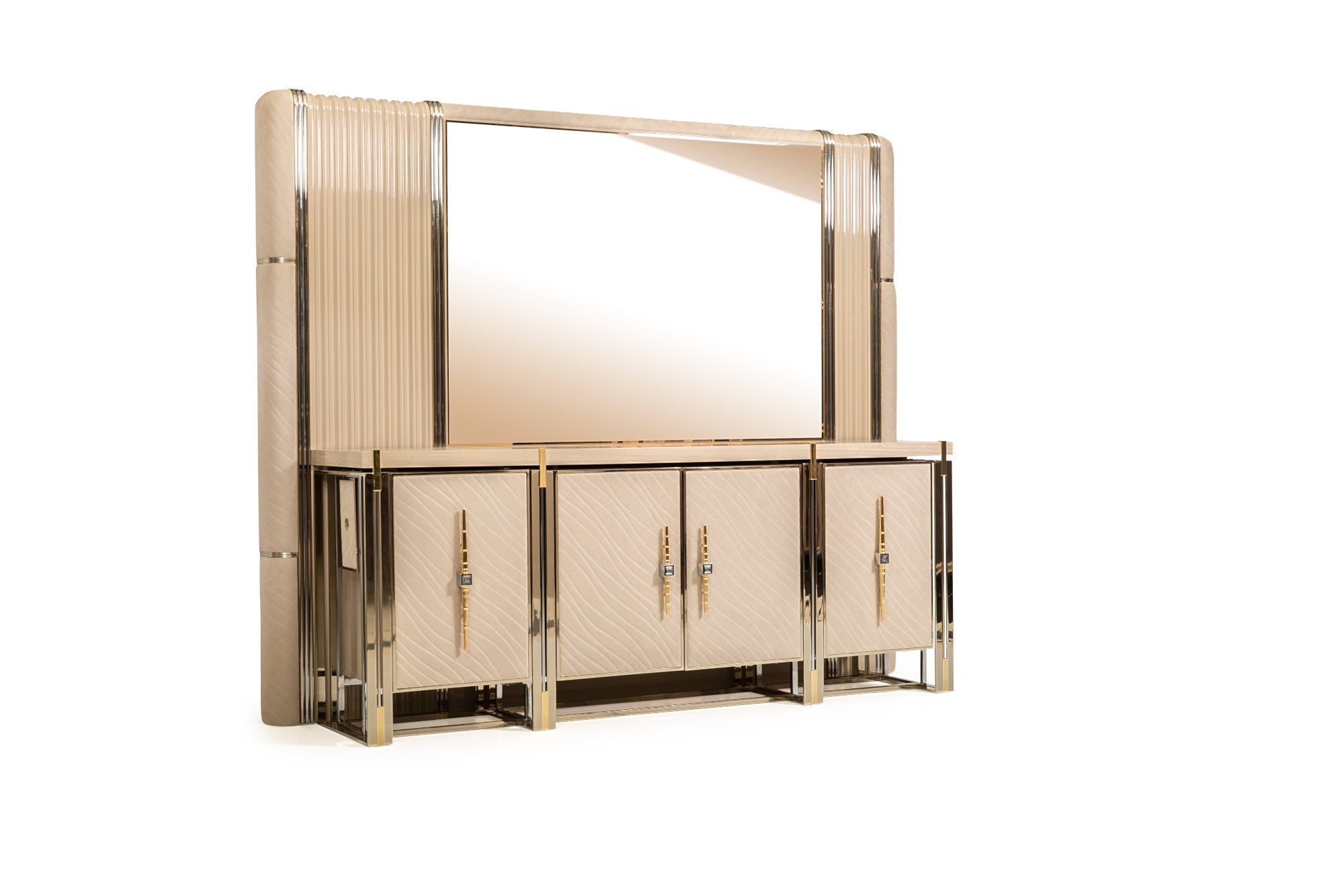Vegas Diningroom Set (Table & 6 Chair & Console With Mirror)