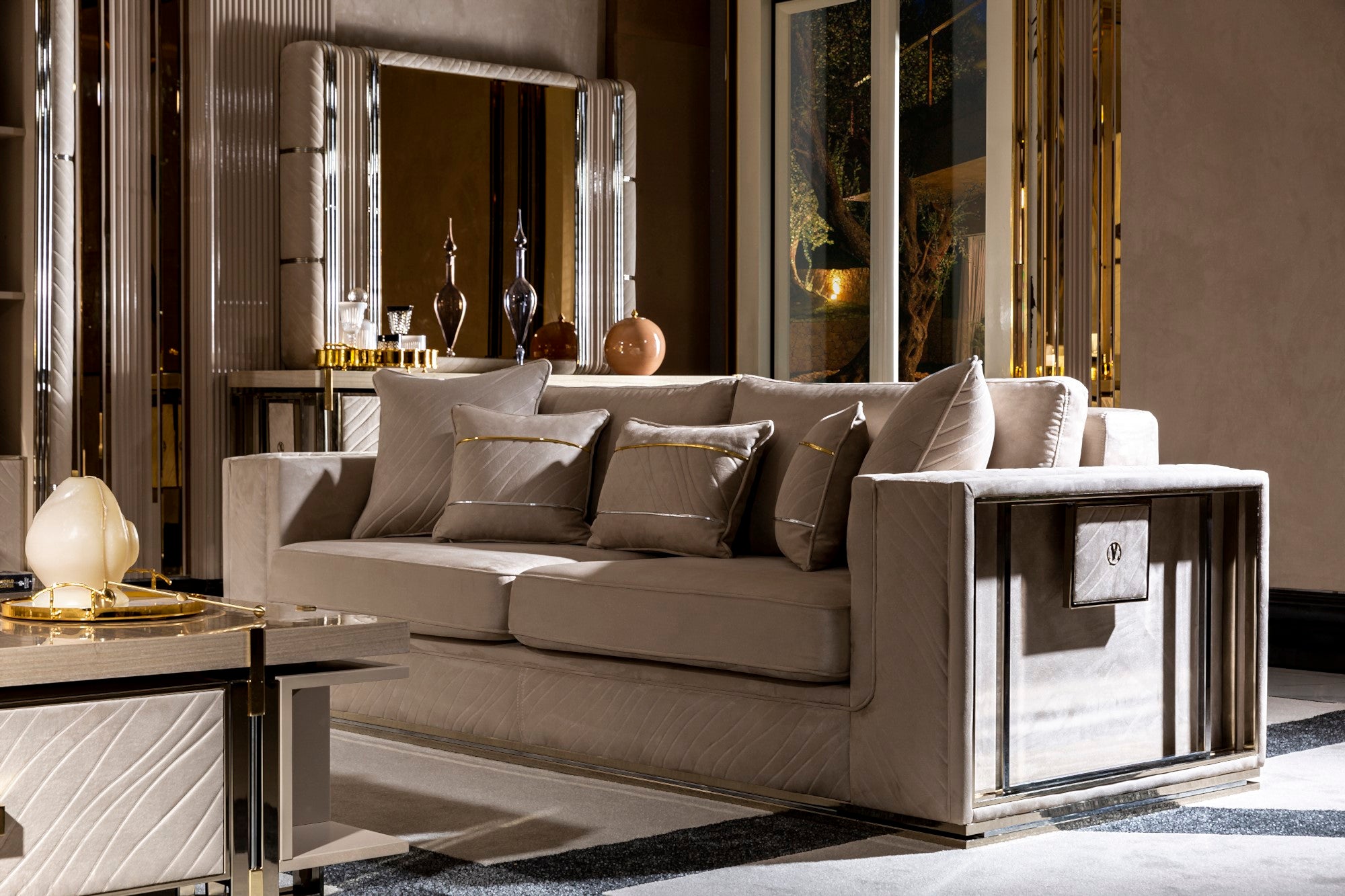 Vegas Stationary Livingroom Set (2 Sofa & 2 Chair)