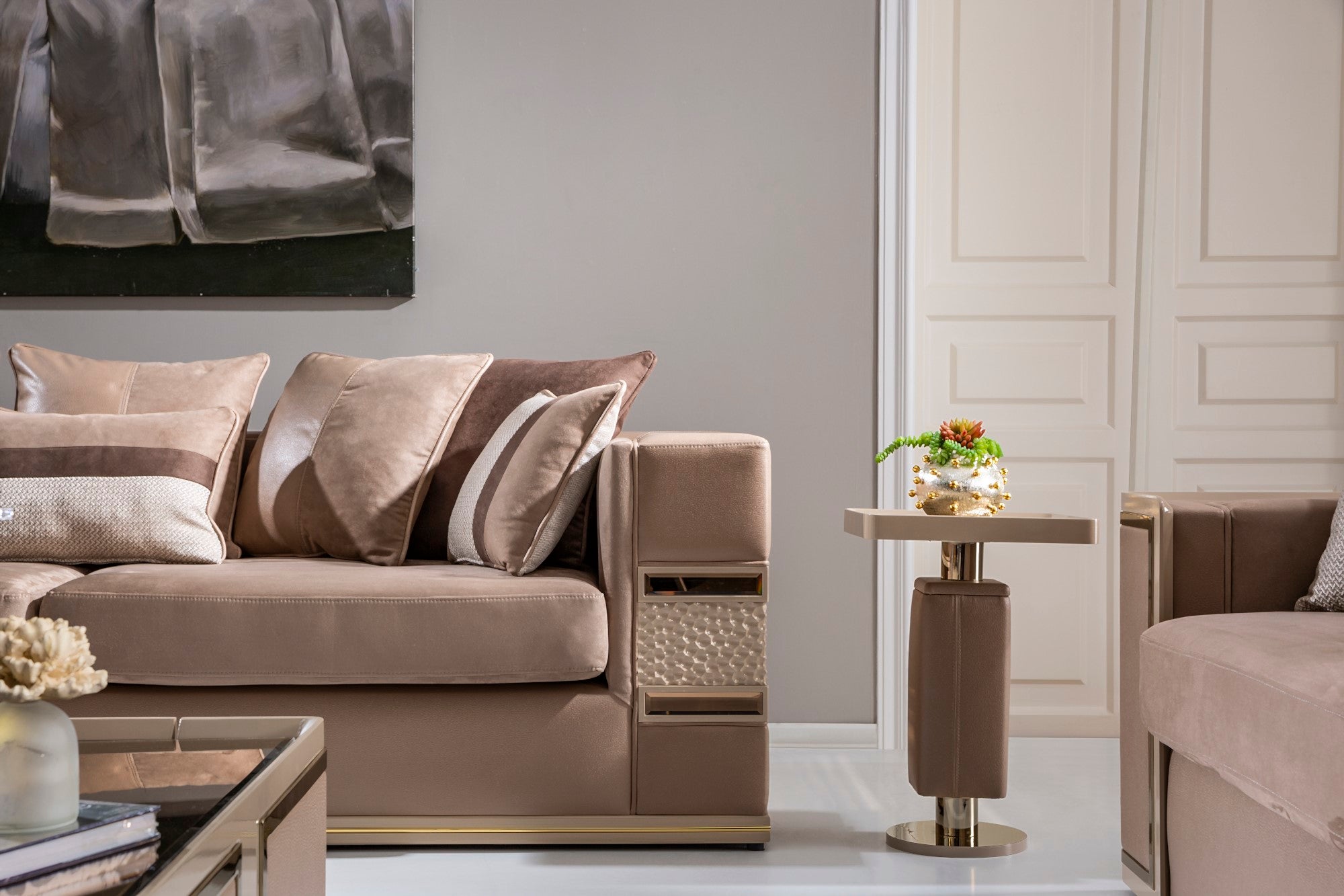 Bianca Stationary Livingroom Set (1 Sofa & 1 Sofa Chester & 2 Chair)