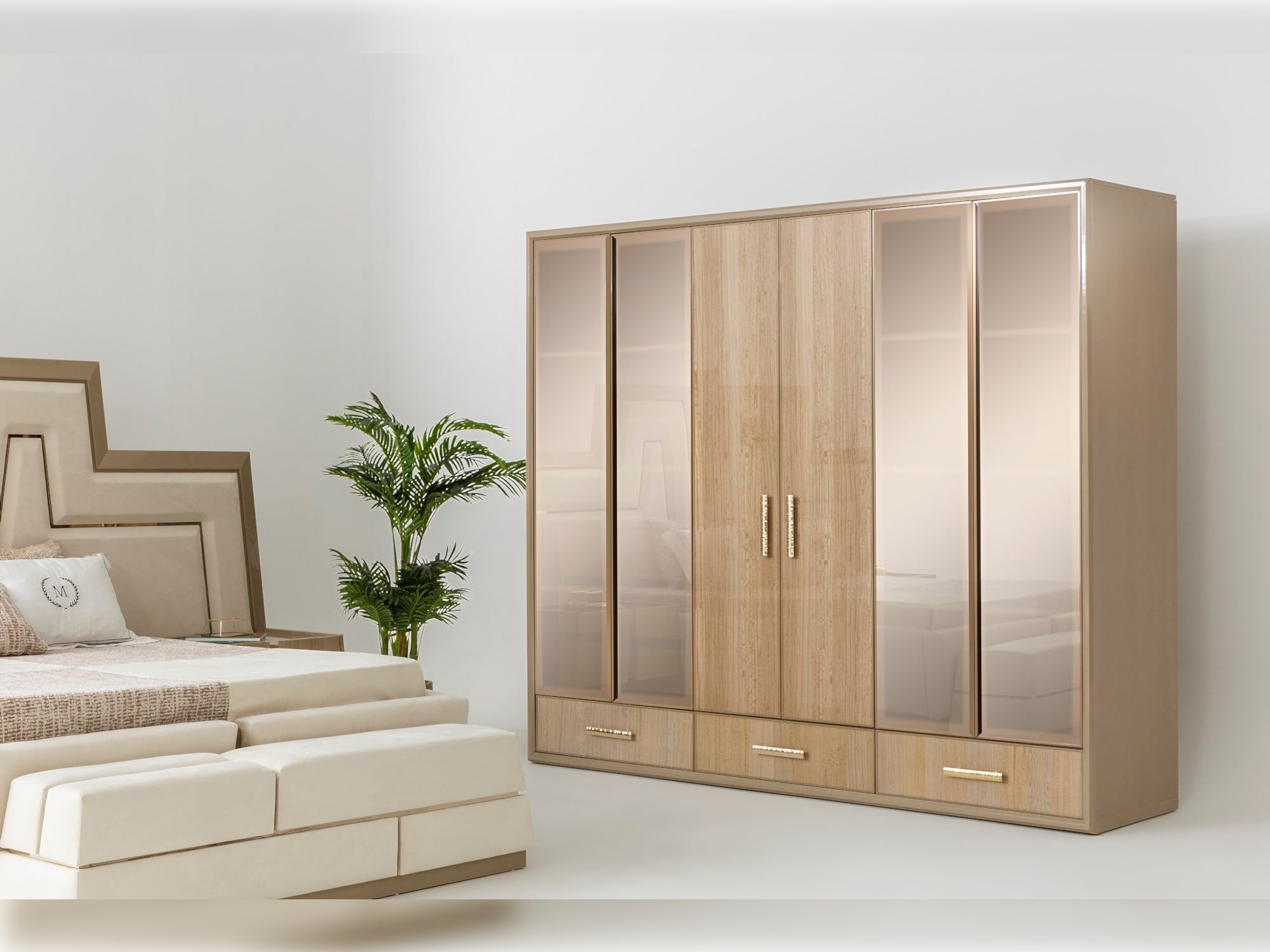 Keops 6 Doors Wardrobe