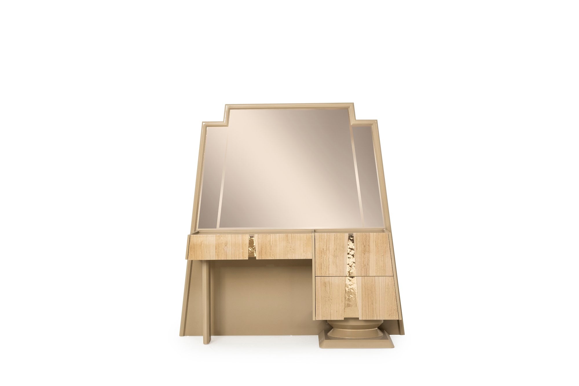Keops Bedroom (Queen Storage Bed With Headboard & Dresser With Mirror & Pouf & 2 Nightstand With Back Panel & Bench)