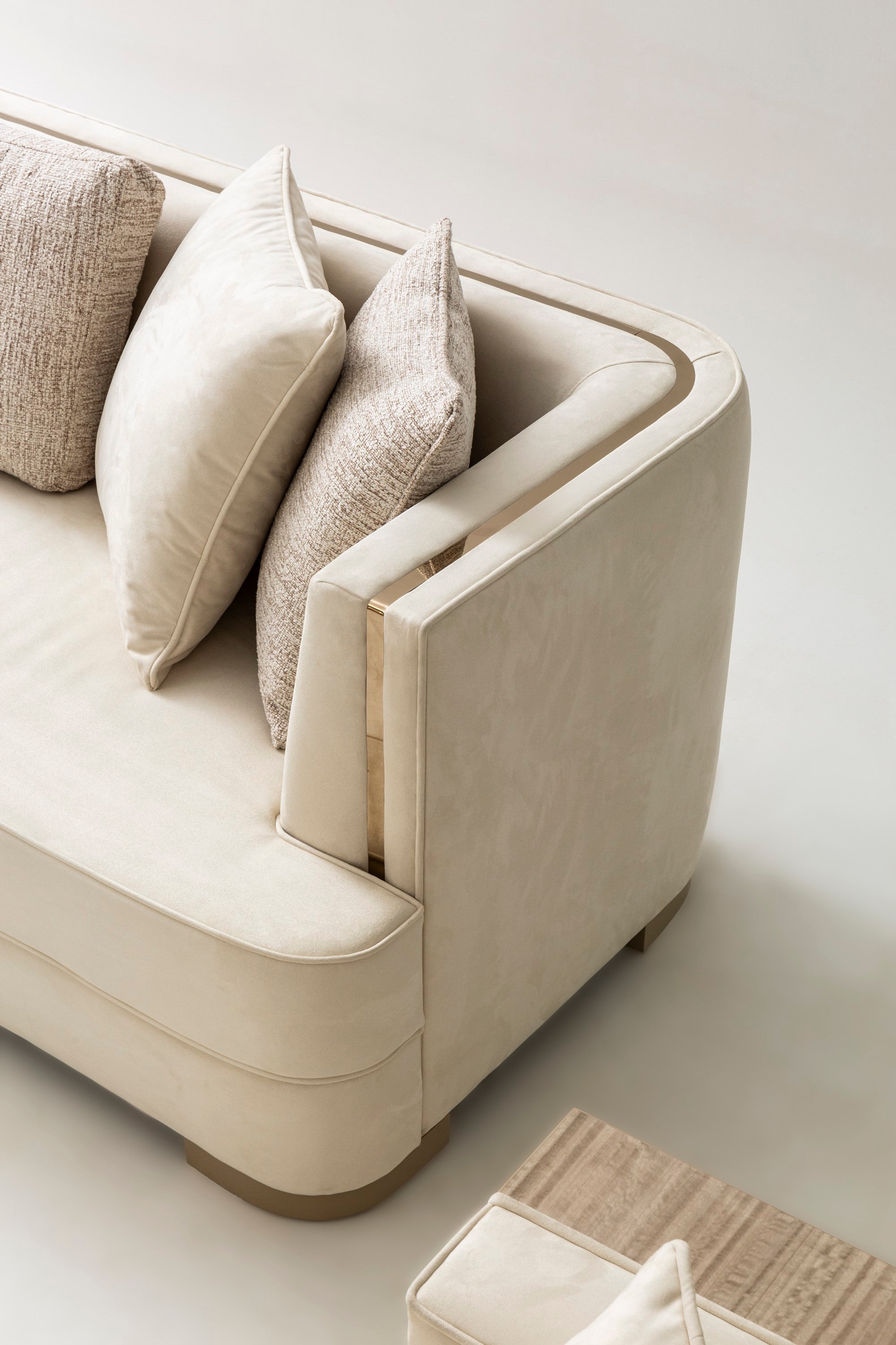 Keops Stationary Livingroom Set (1 Closed Sofa & 1 Colored Sofa & 2 Chair)