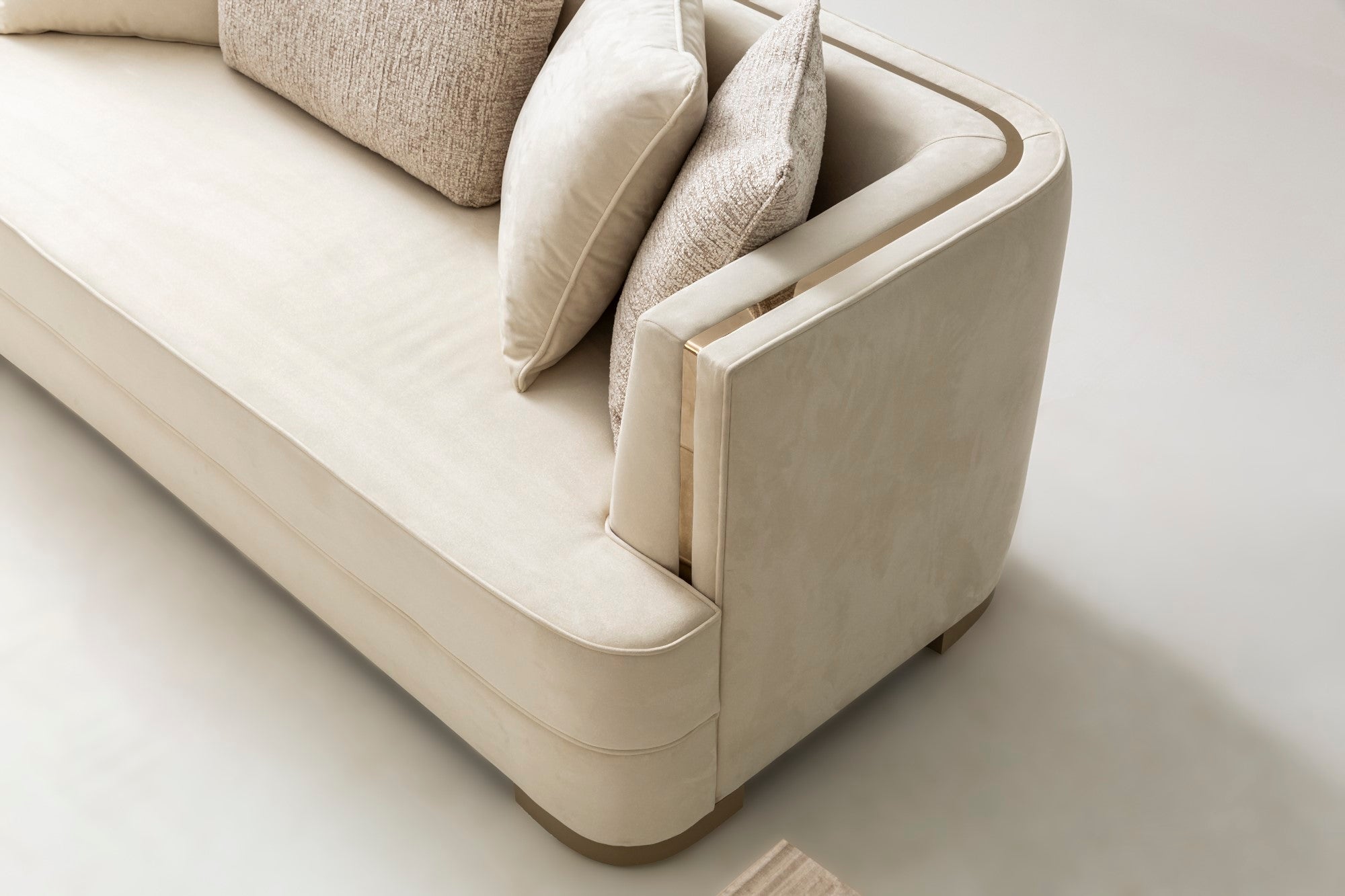 Keops Stationary Livingroom Set (1 Closed Sofa & 1 Colored Sofa & 2 Chair)