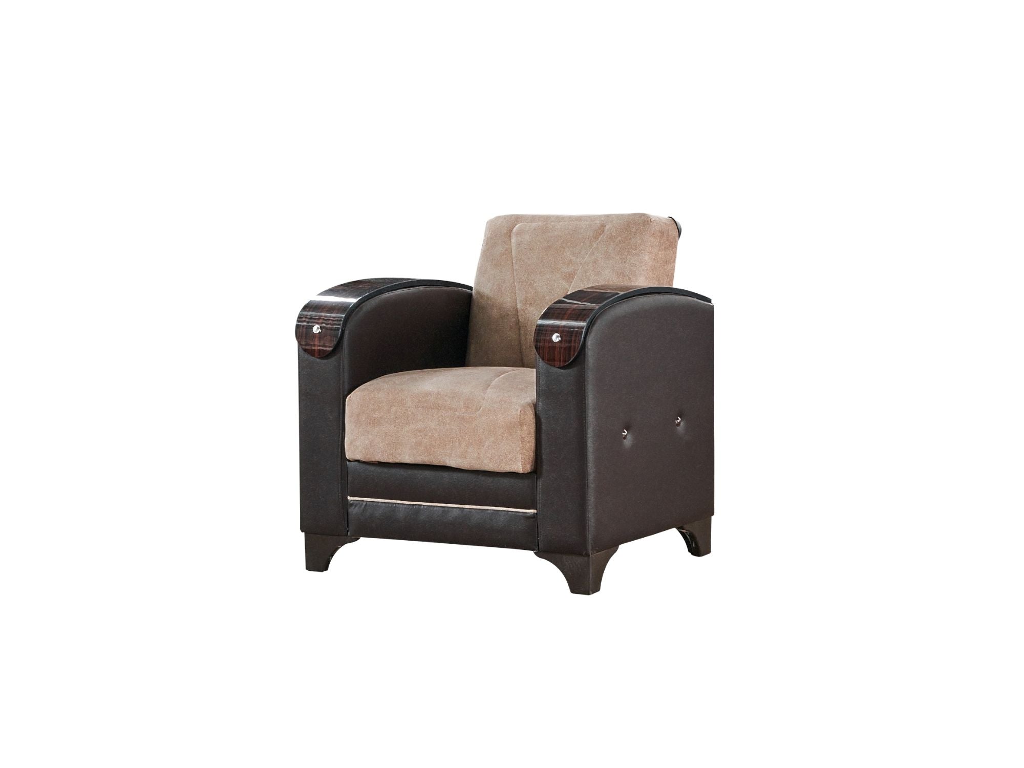 Senem Convertible Livingroom (2 Sofa & 2 Chair) Light Brown
