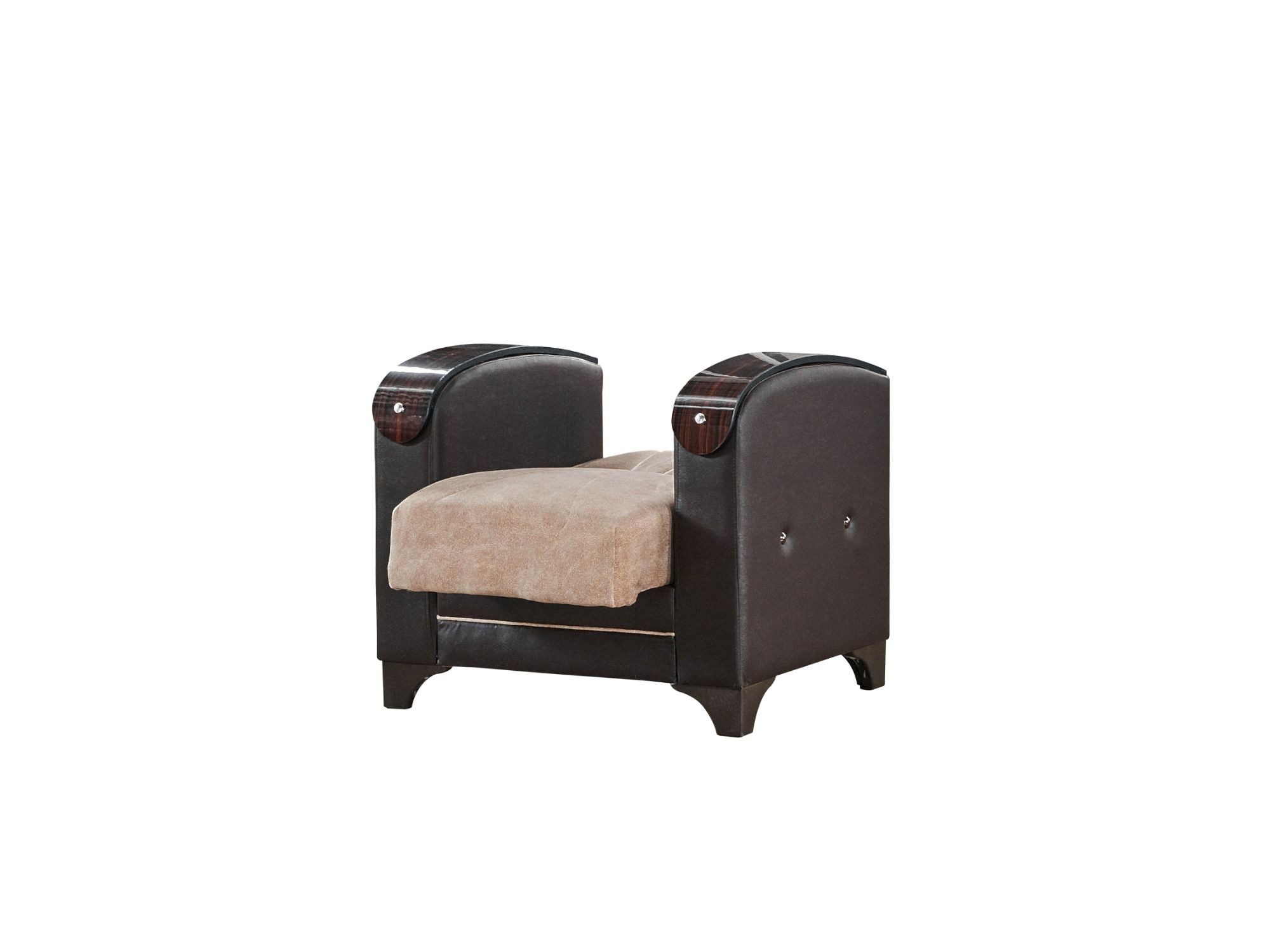 Senem Convertible Livingroom (2 Sofa & 2 Chair) Light Brown