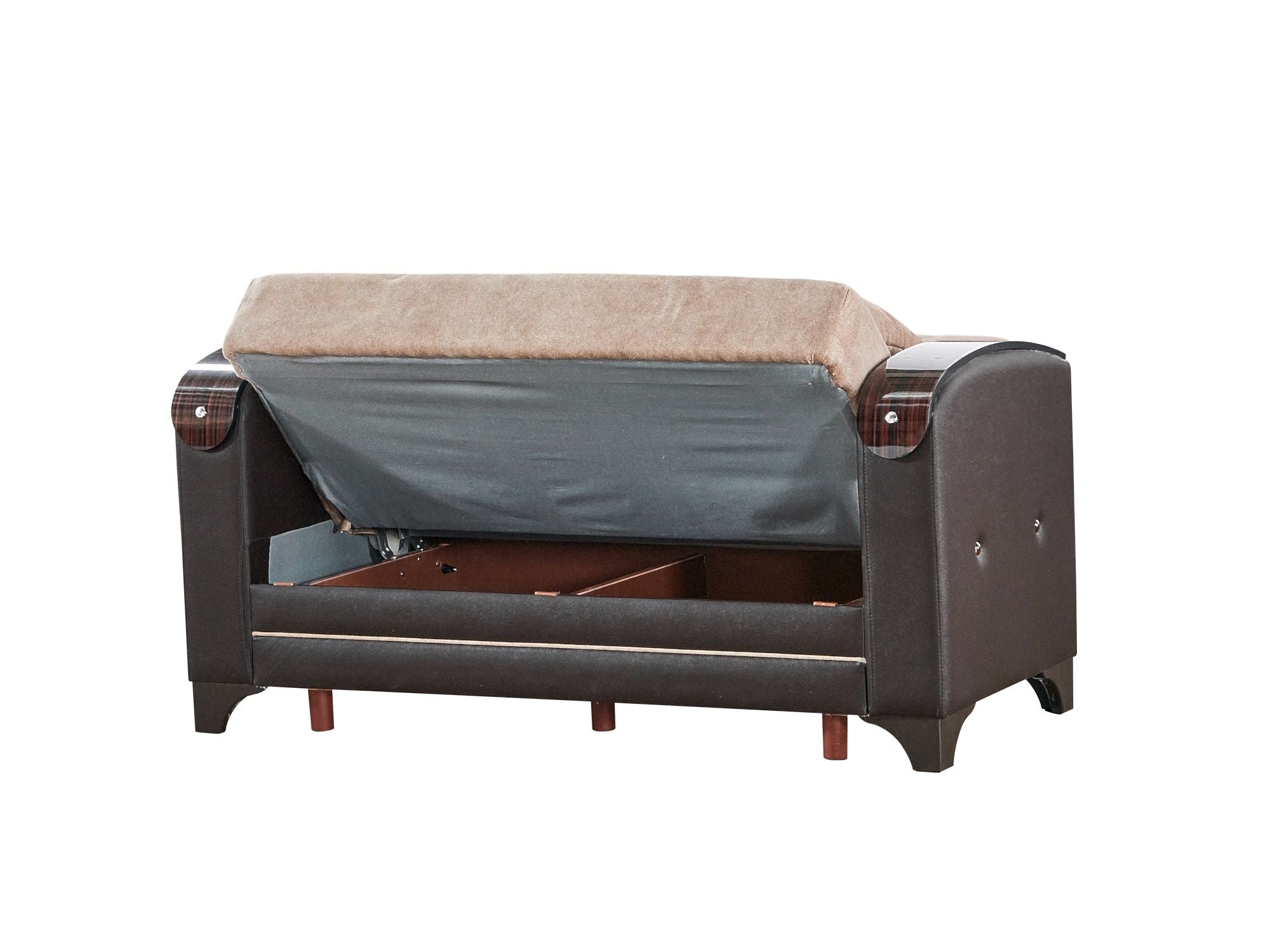 Senem Convertible Livingroom (2 Sofa & 2 Chair) Light Brown