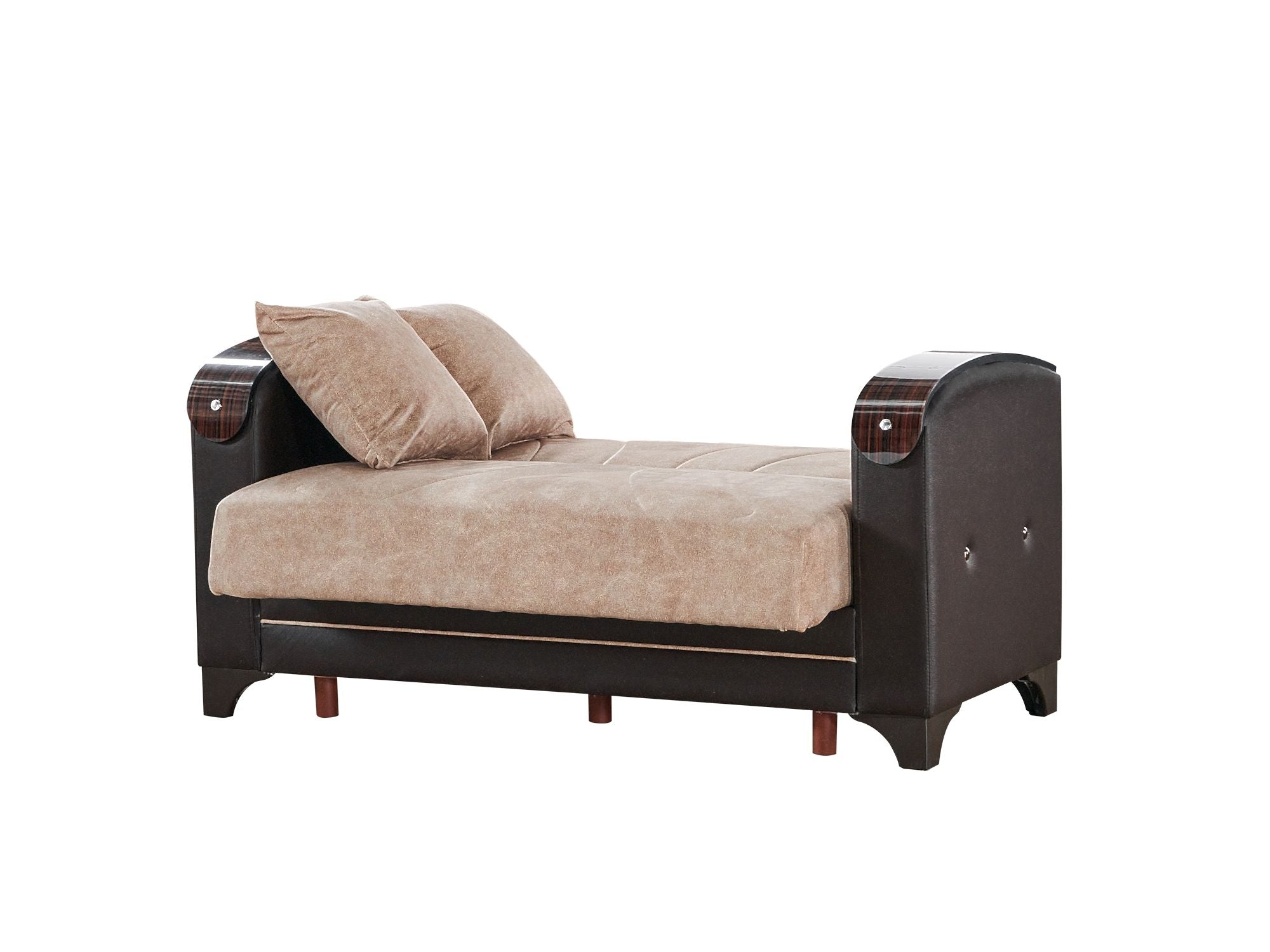 Senem Convertible Livingroom (2 Sofa & 2 Chair) Light Brown