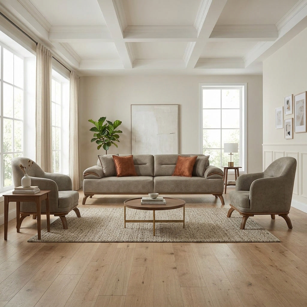 Mia Convertible Sofa Beige