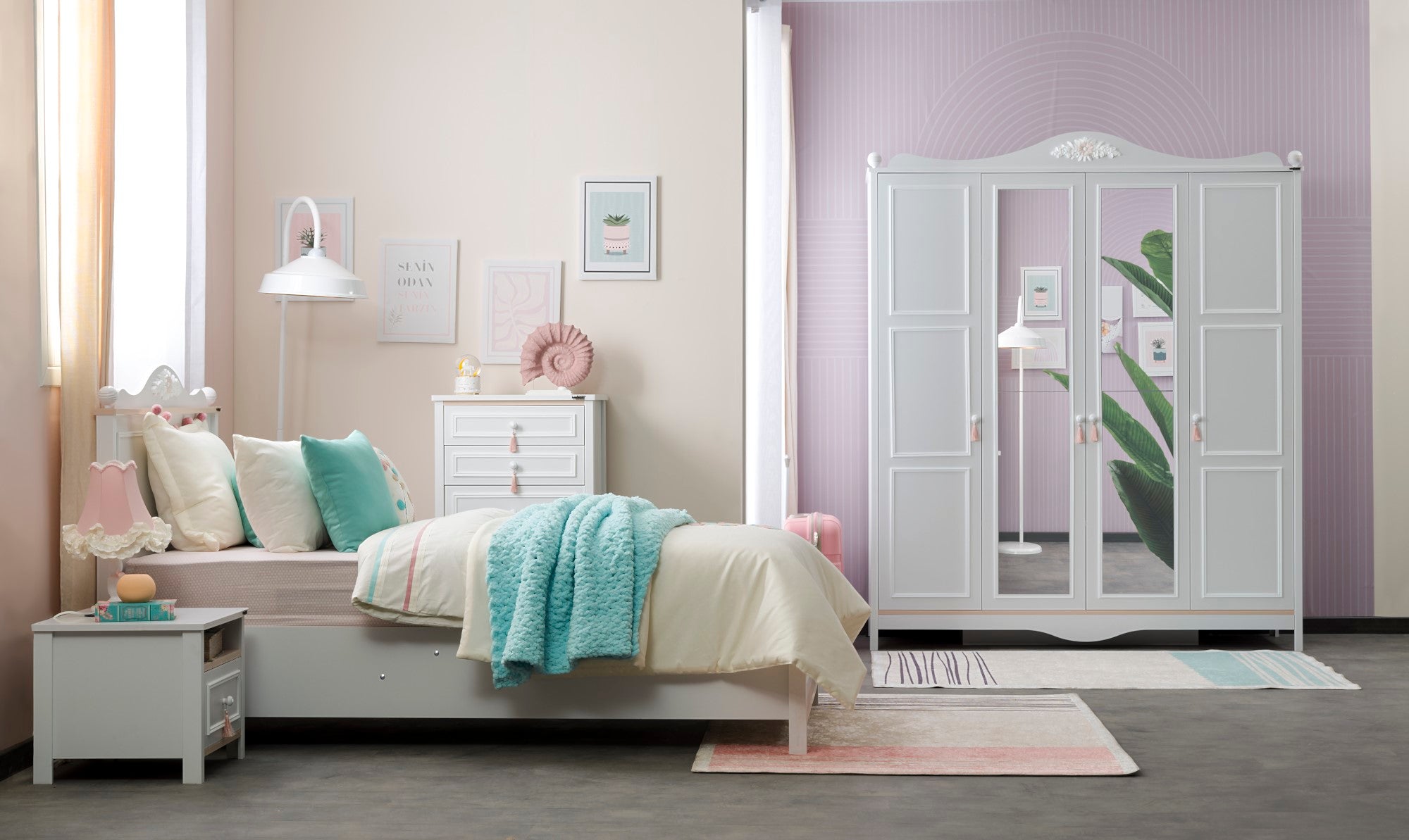 Alya Twin Bed With Headboard