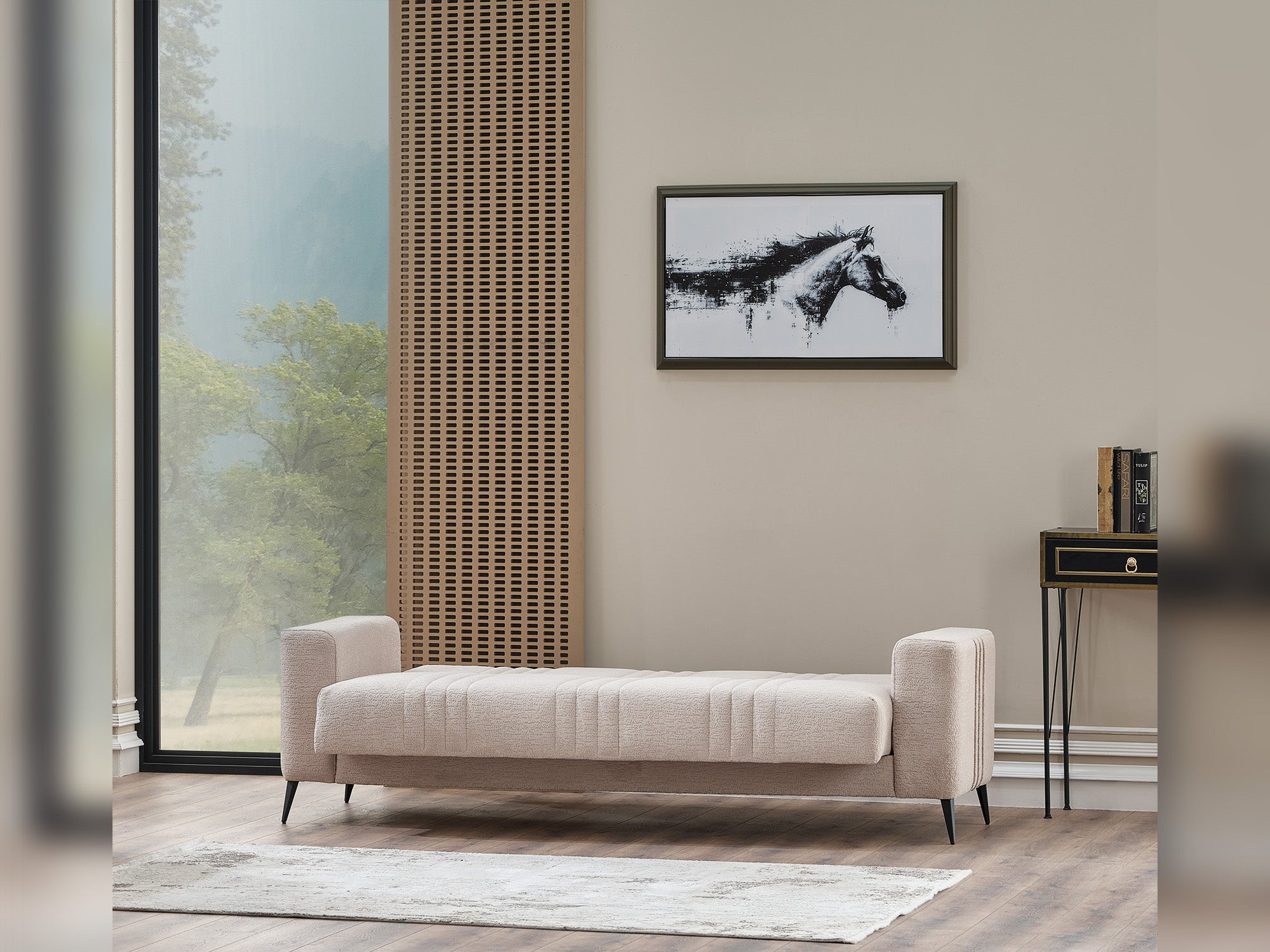 Adela Convertible Sofa Cream