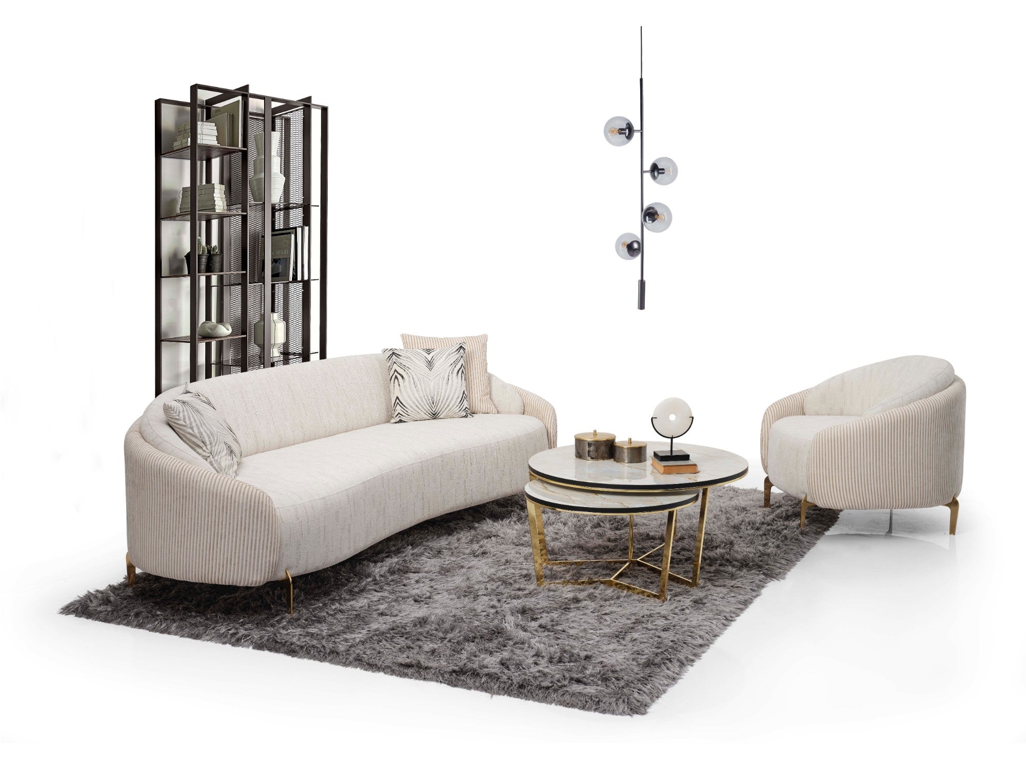 Alessa Stationary Livingroom Set (2 Sofa & 2 Chair)