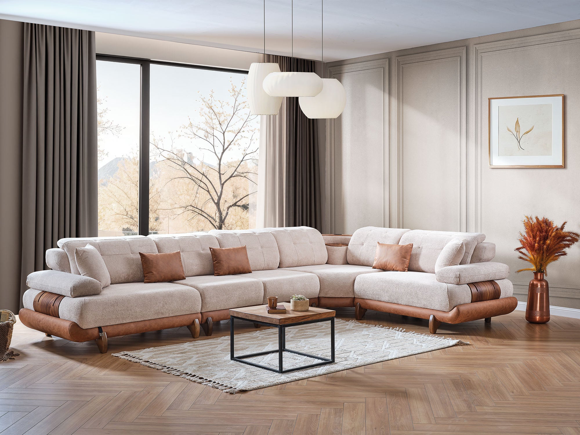 Allegra Modular Sectional Sofa Cream