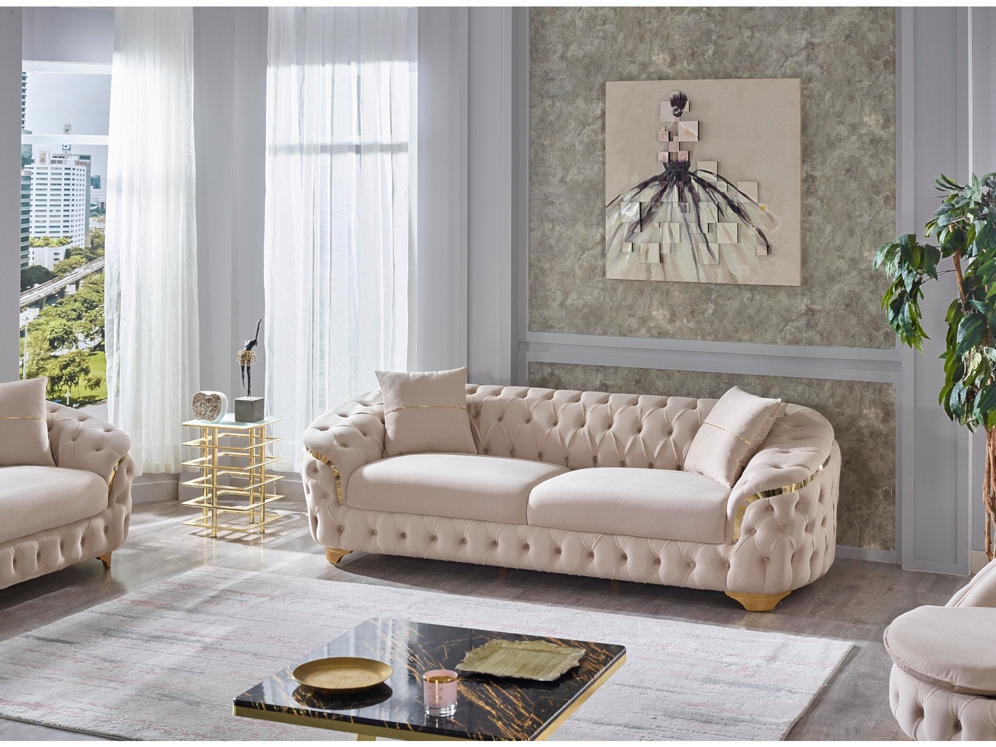 Artemis Stationary Livingroom Set (2 Sofa & 2 Chair)