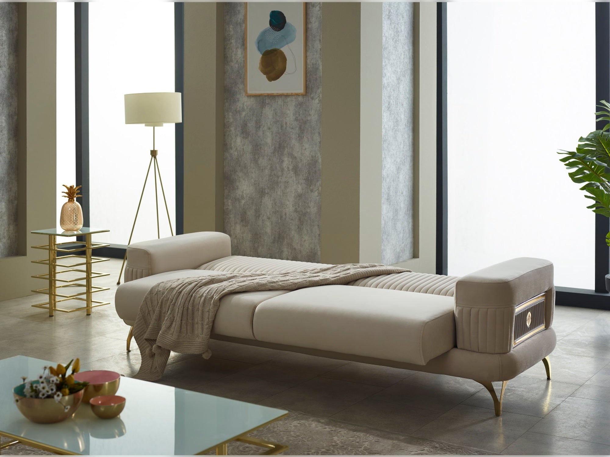 Aspendos Convertible Livingroom Set (2 Sofa & 2 Chair)