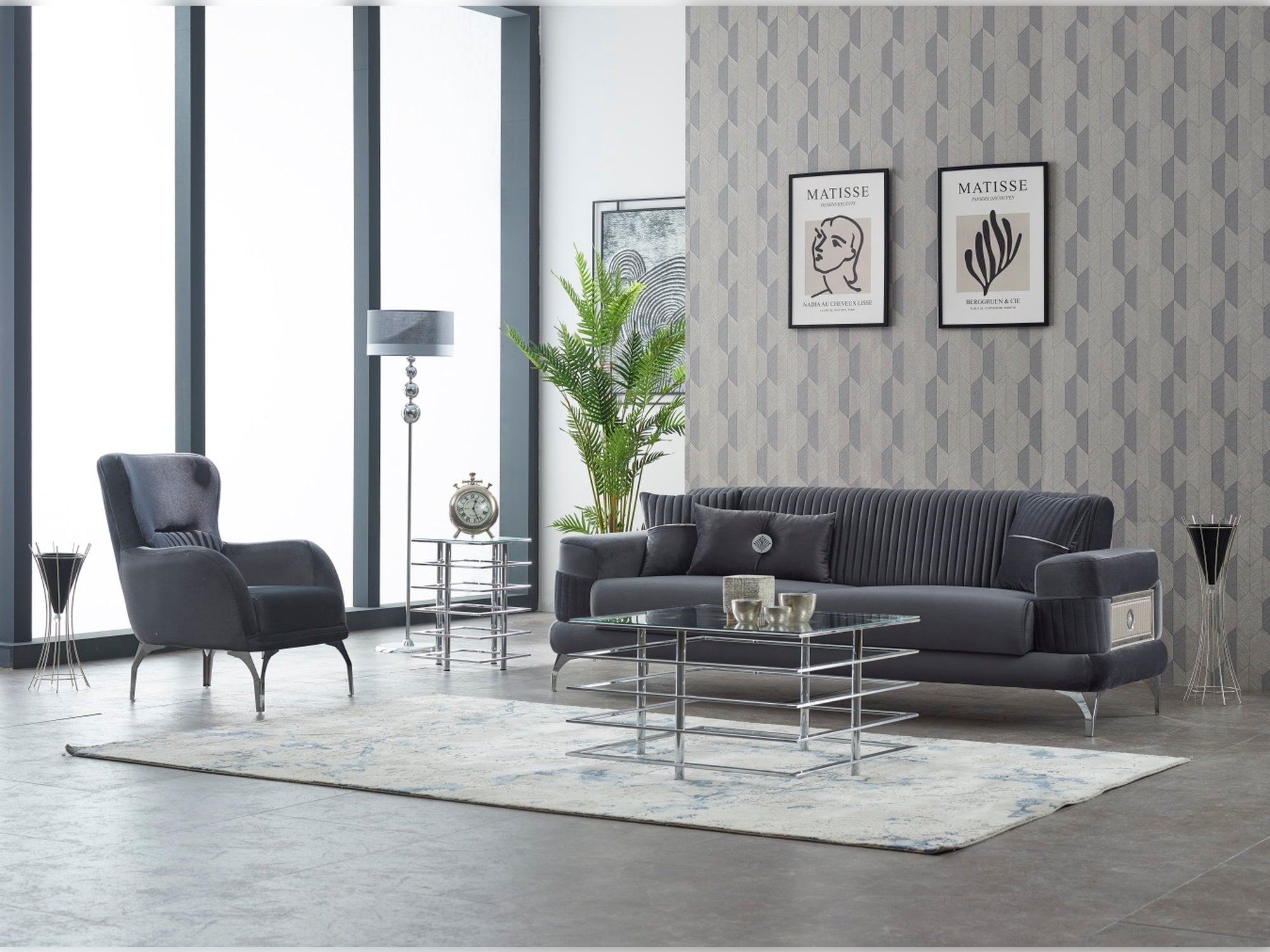 Aspendos Convertible Livingroom Set (2 Sofa & 2 Chair)