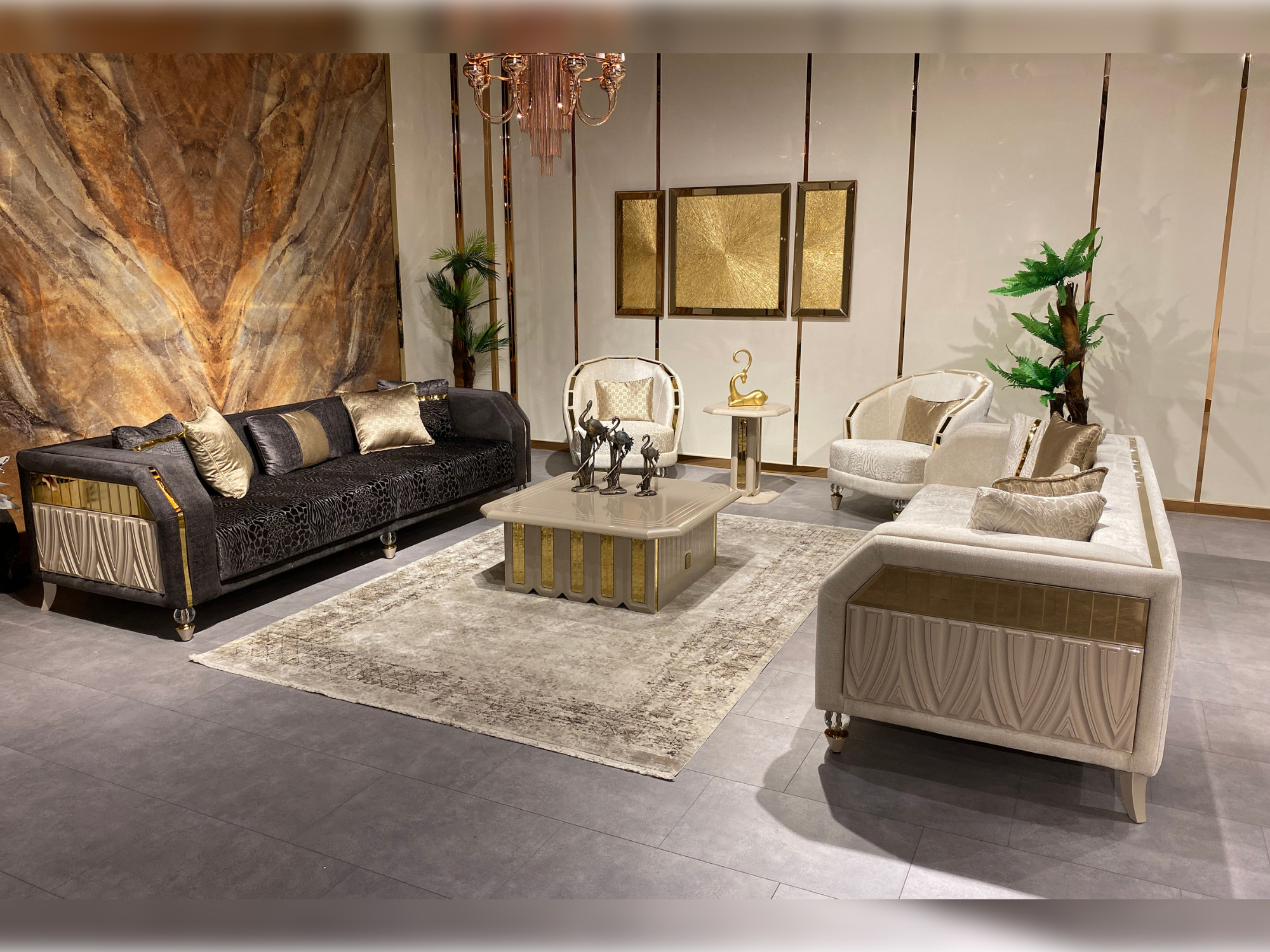 Berlin Stationary Livingroom Set (2 Sofa & 2 Chair)