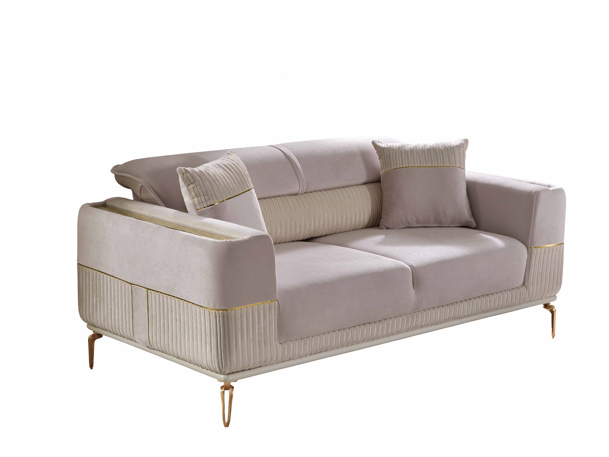 Berlin Convertible Loveseat Beige