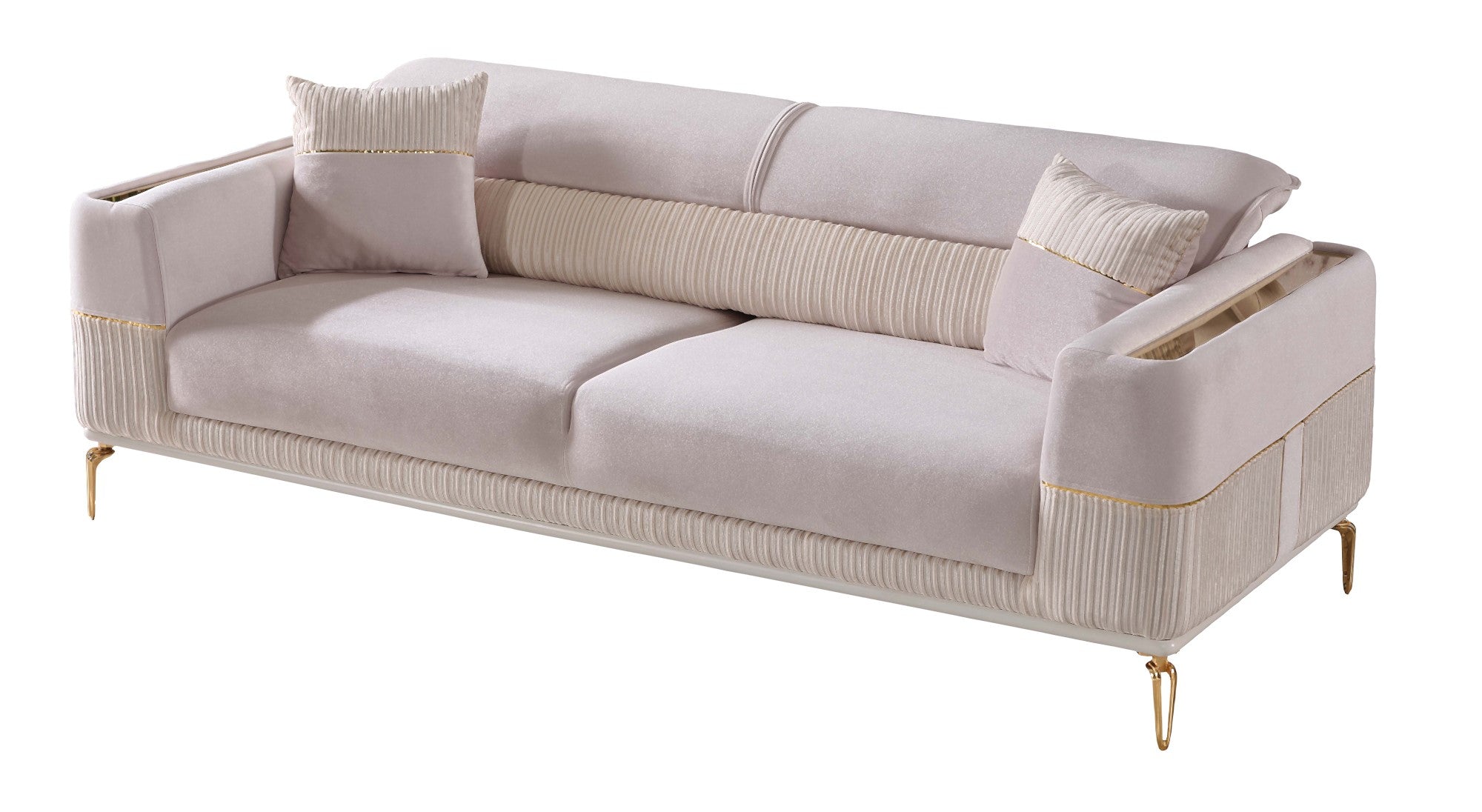 Berlin Convertible Livingroom (2 Sofa & 2 Chair) Beige