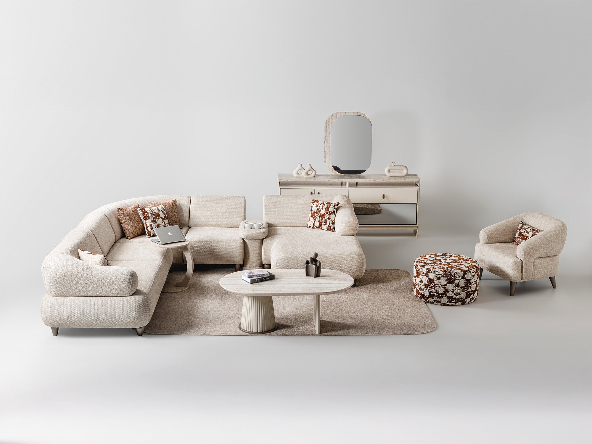 Bern Modular Sectional Sofa Cream