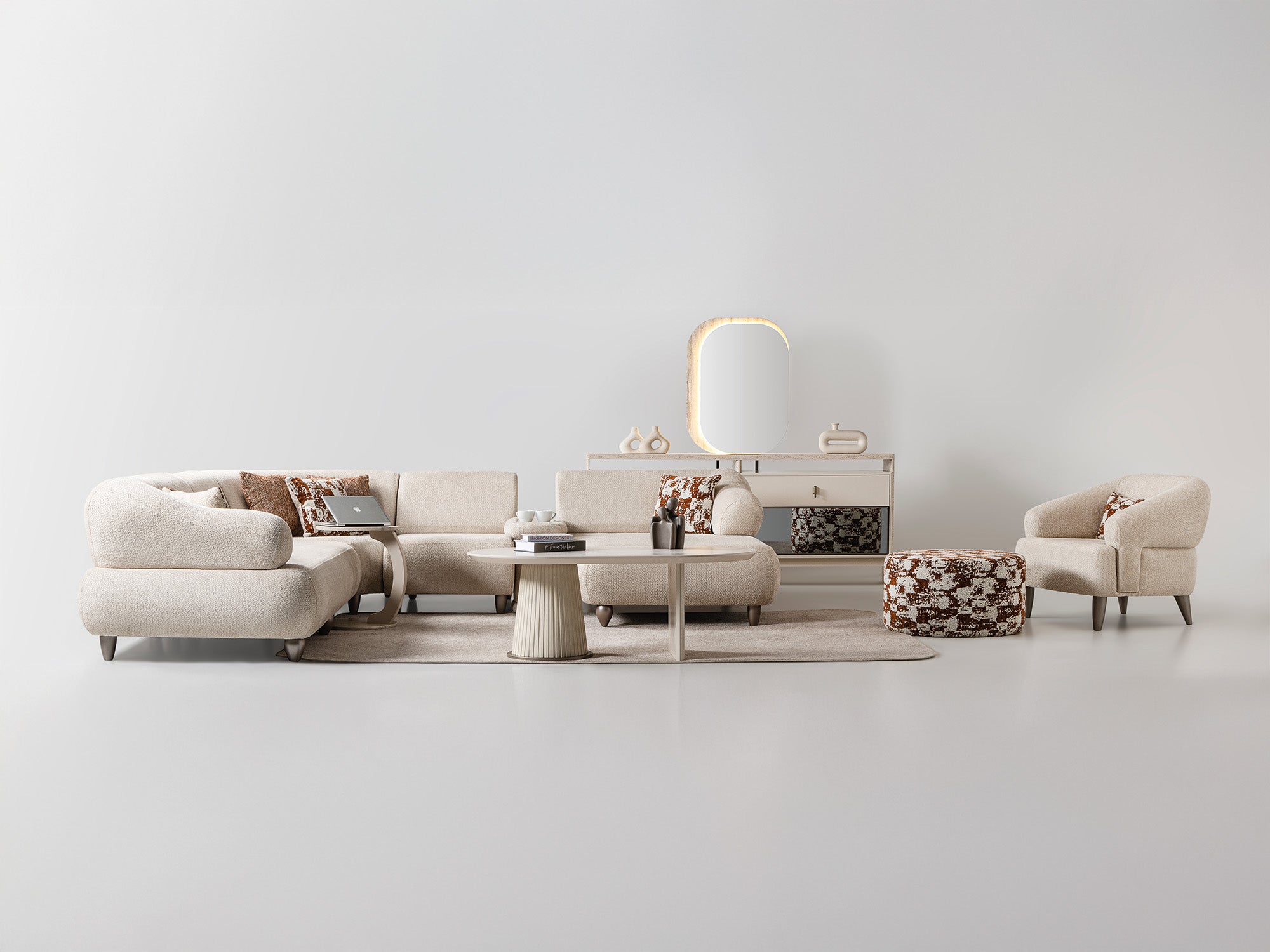Bern Modular Sectional Sofa Cream