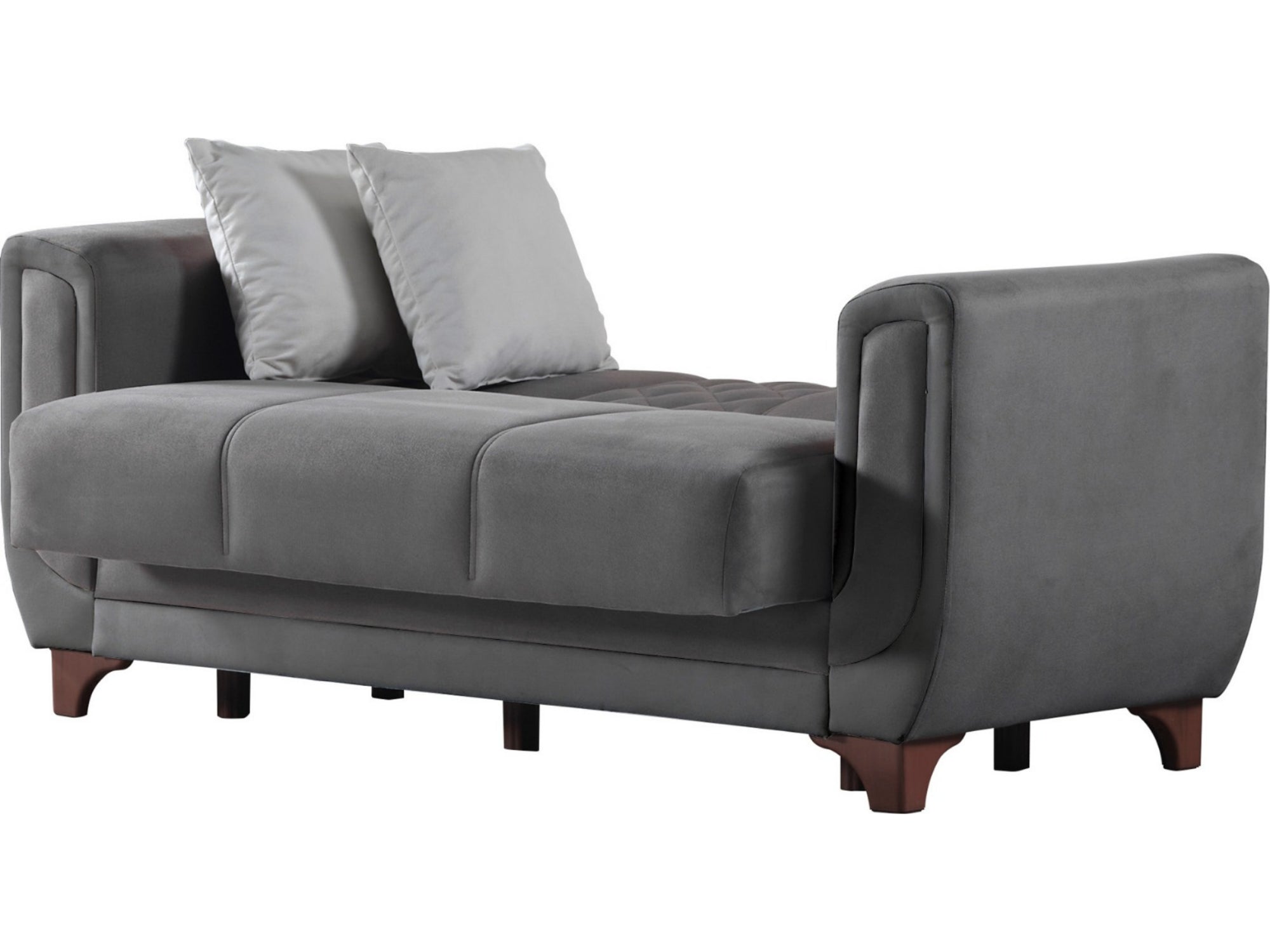 Berre Convertible Loveseat Plain Grey