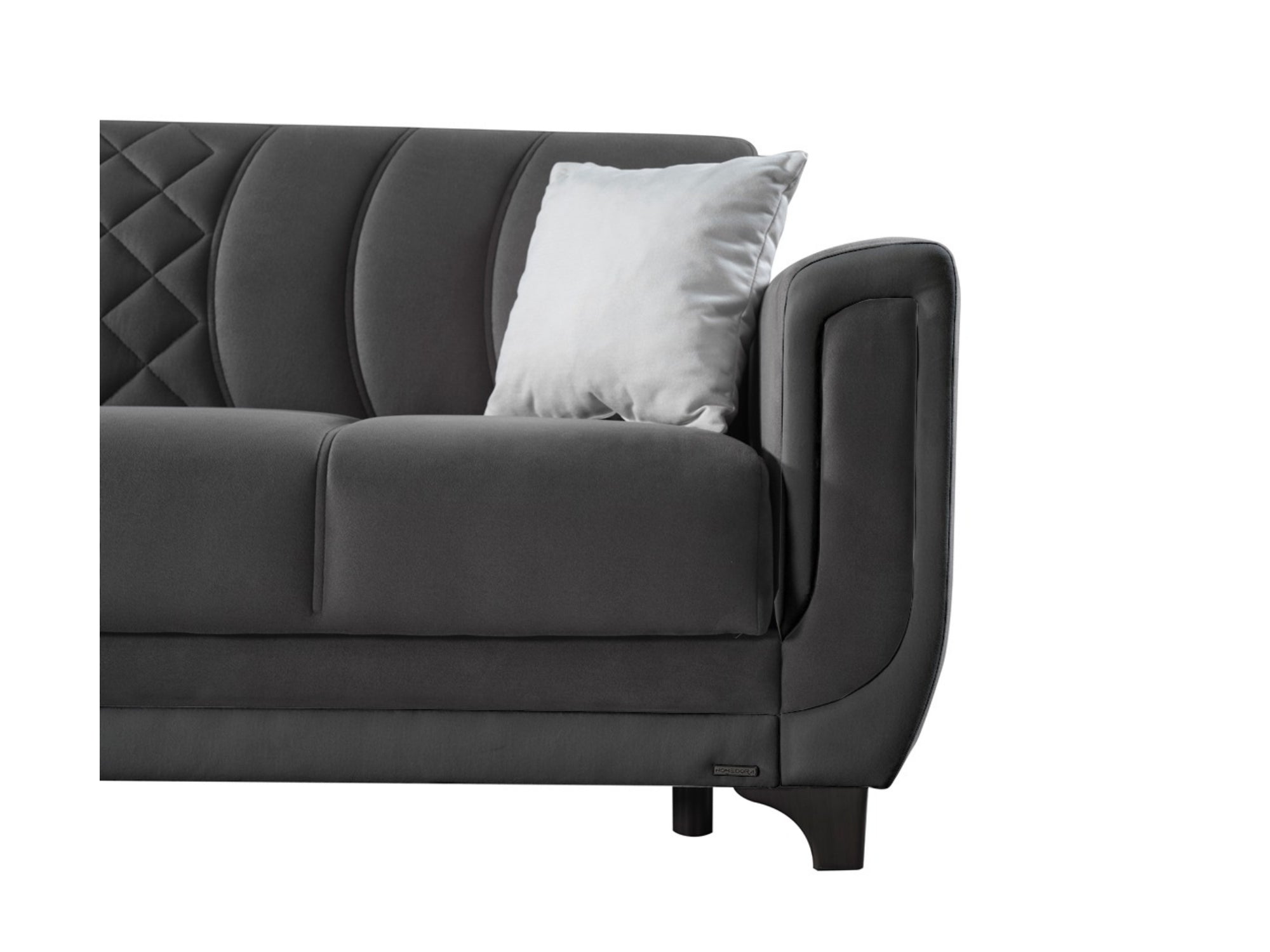 Berre Convertible Loveseat Plain Grey