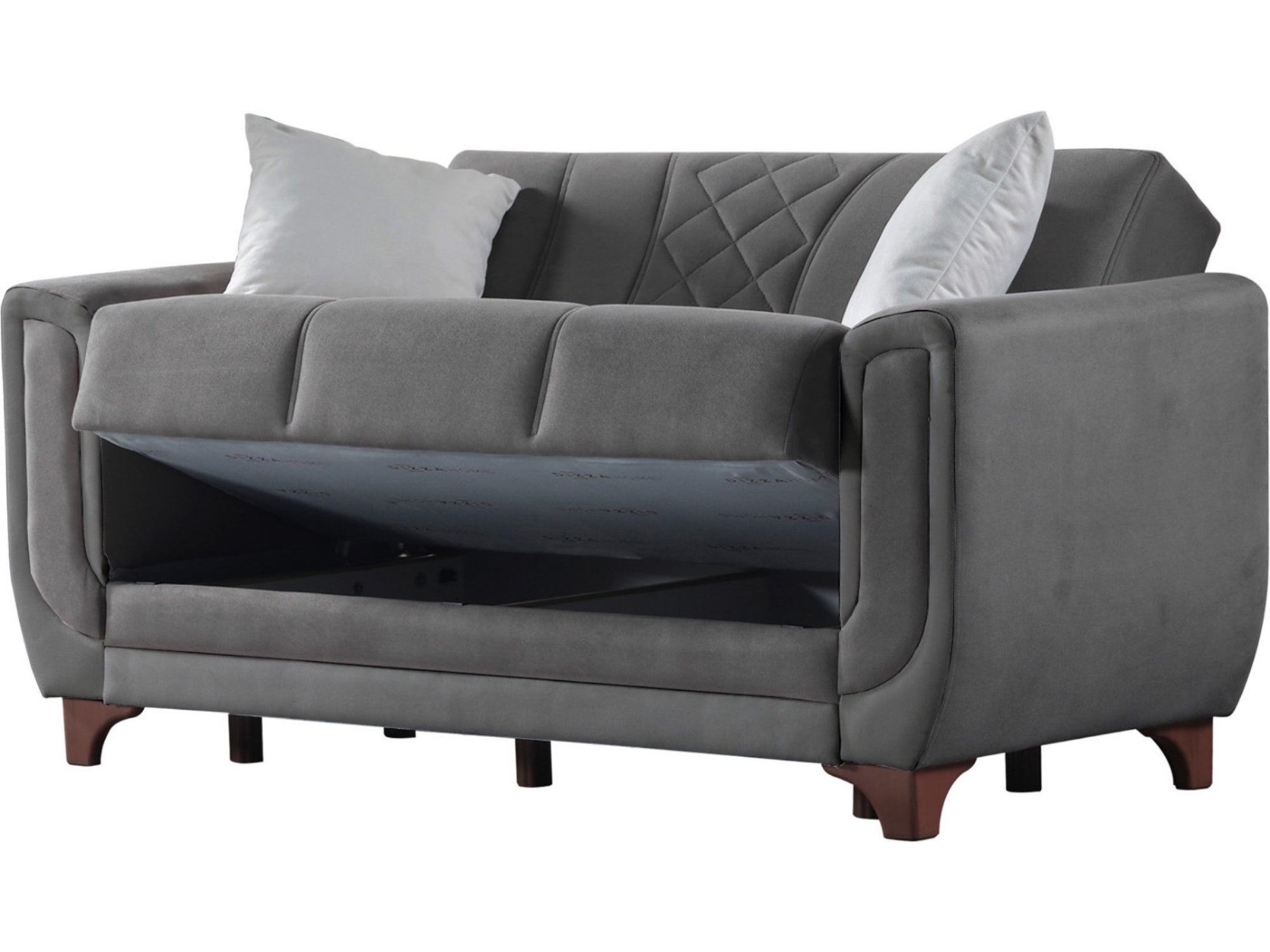 Berre Convertible Loveseat Plain Grey