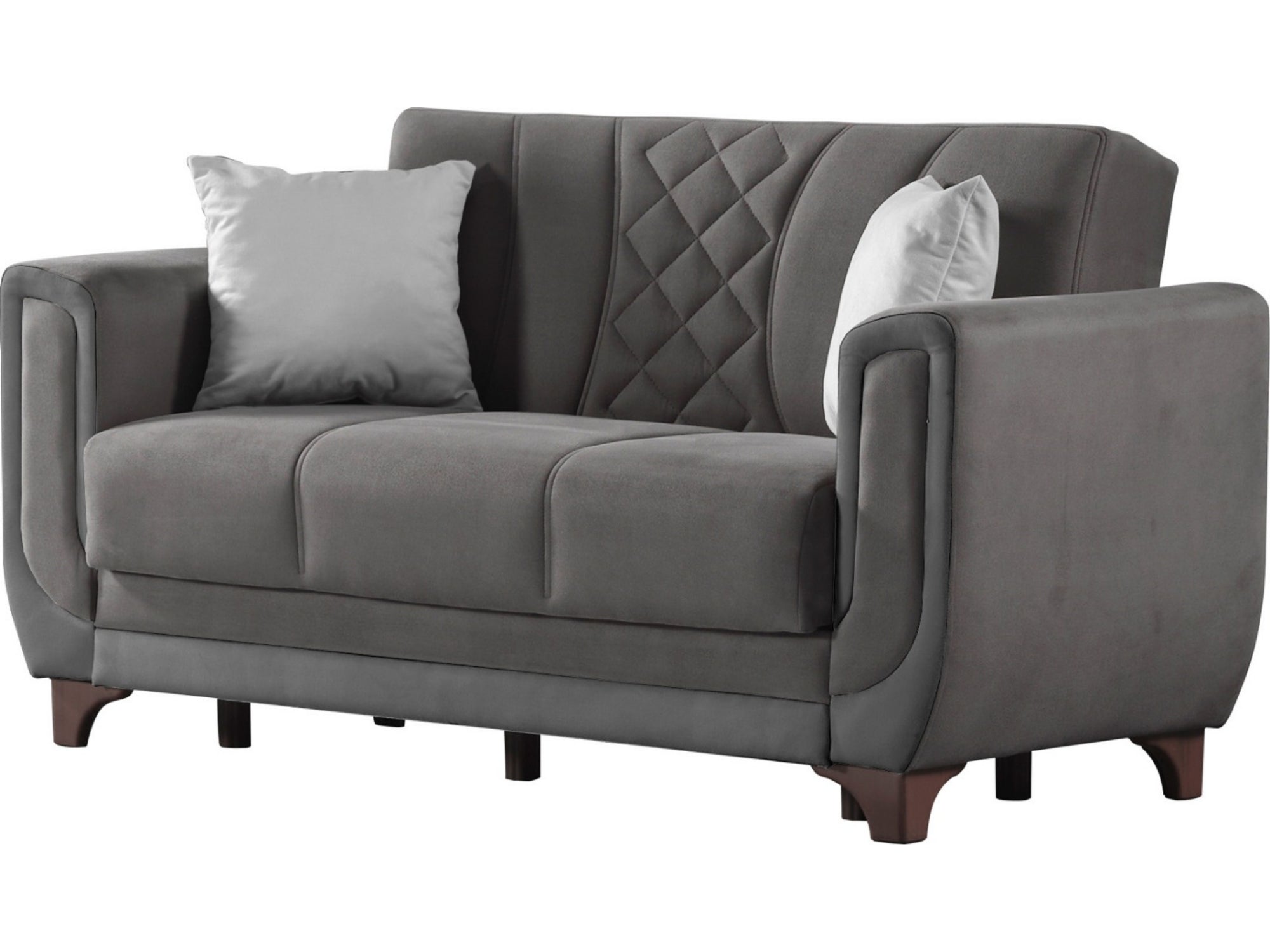 Berre Convertible Loveseat Plain Grey