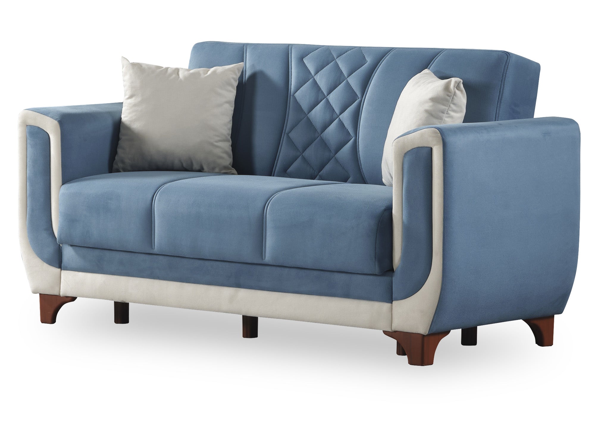 Berre Convertible Loveseat Blue