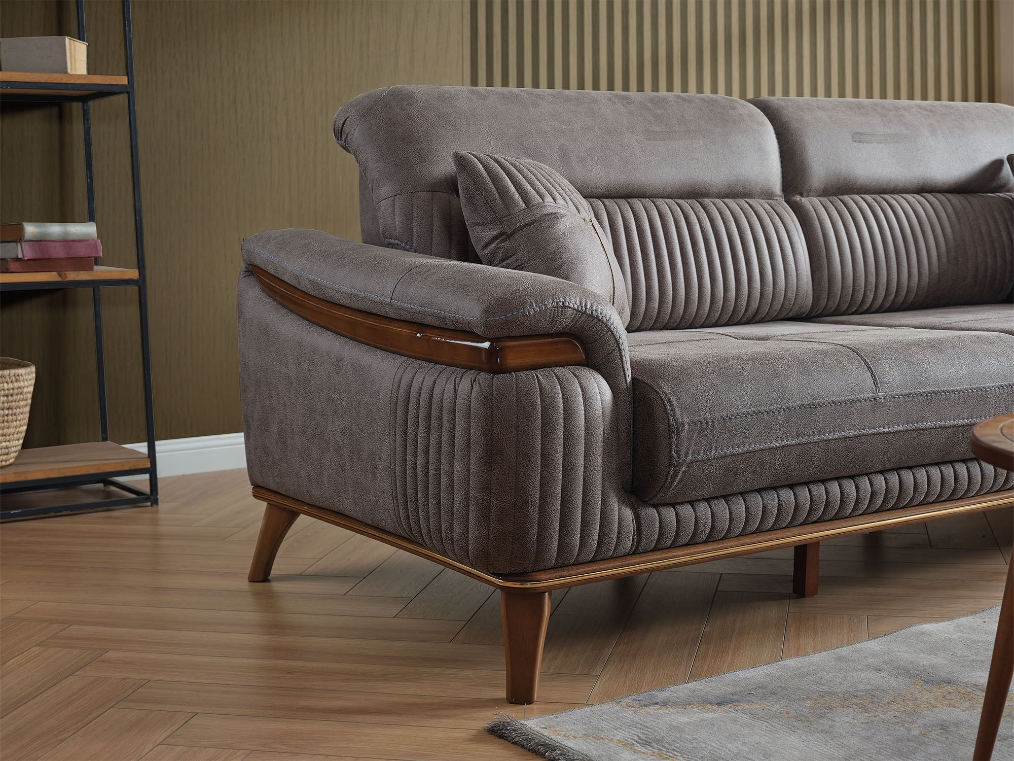 Beta Convertible Loveseat Fume