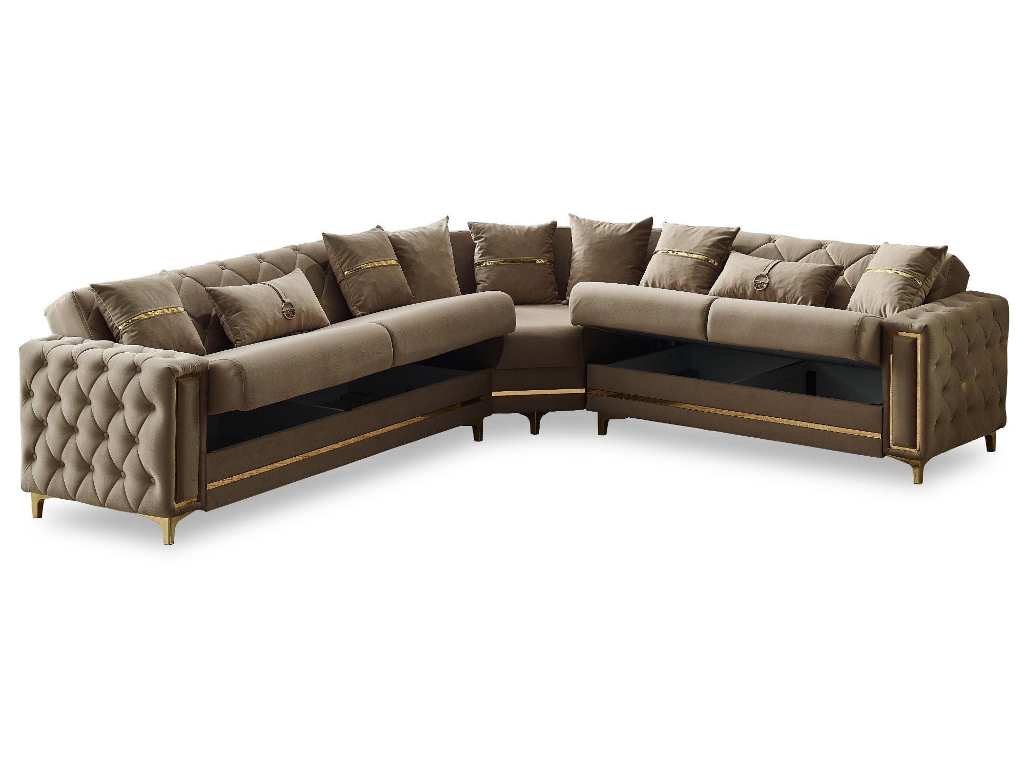 Bolivya Convertible Sectional Beige
