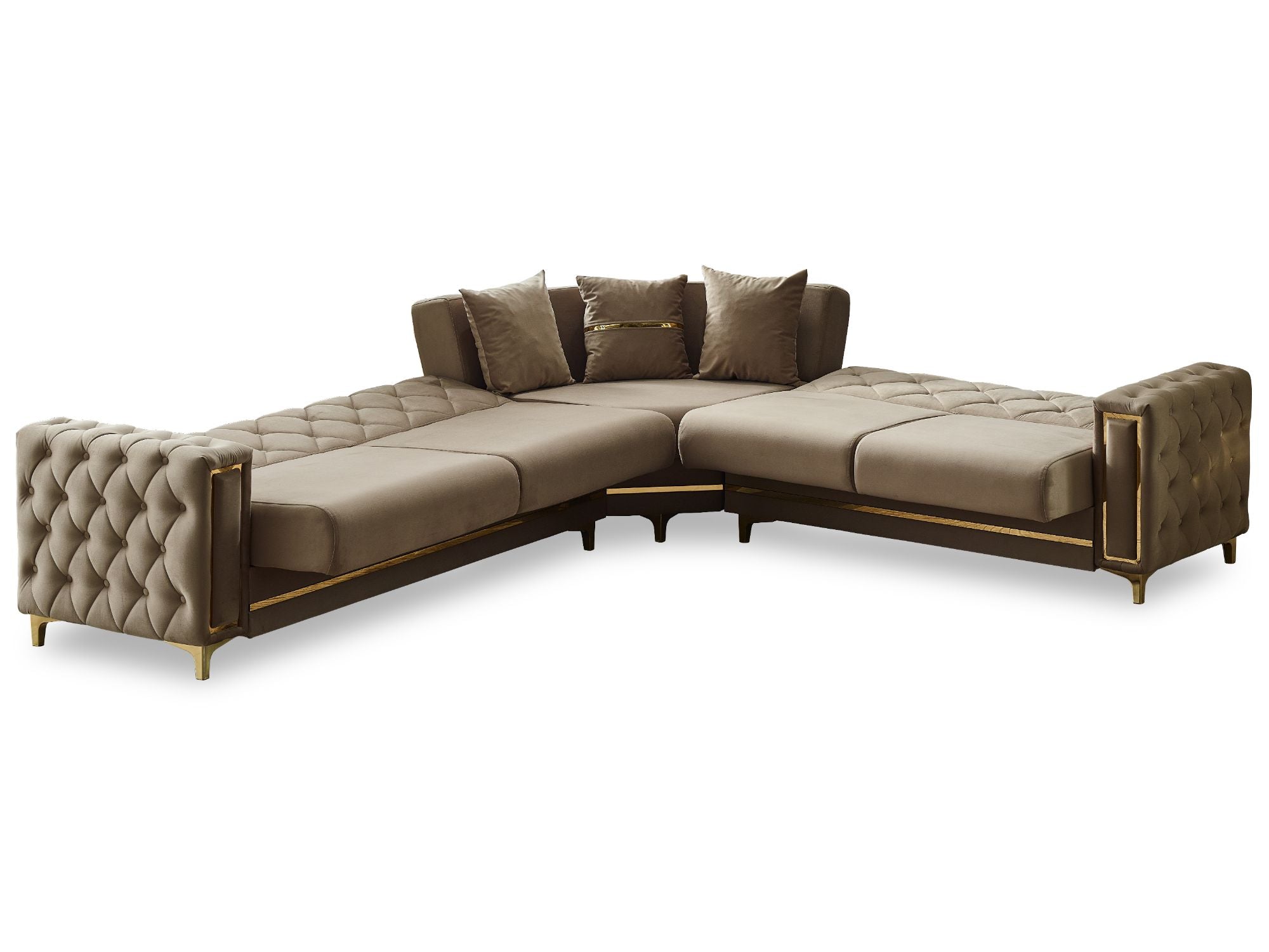 Bolivya Convertible Sectional Beige