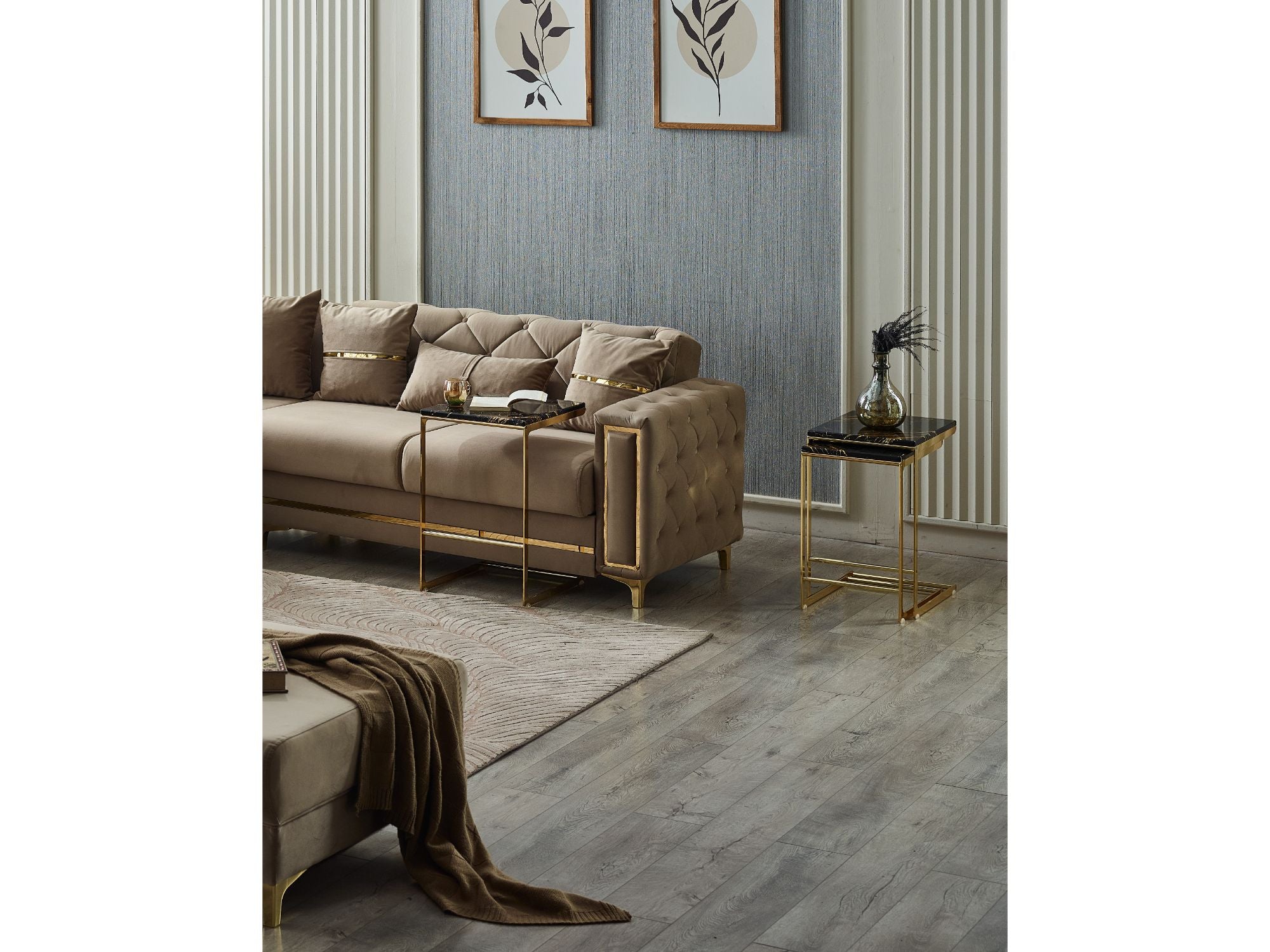 Bolivya Convertible Sectional Beige