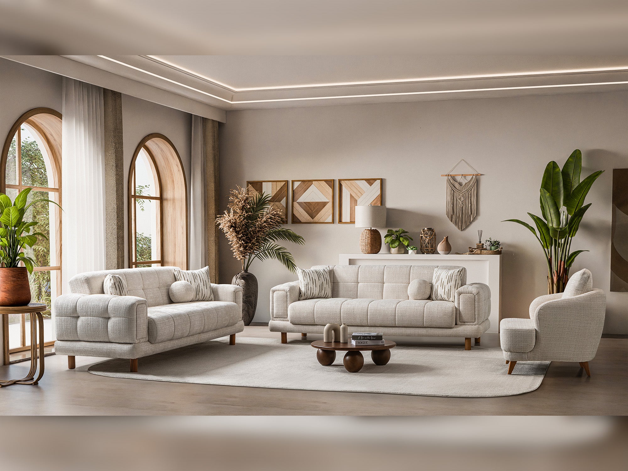 Canyon 3-pieces (Sofa & Loveseat & Chair) Livingroom Set