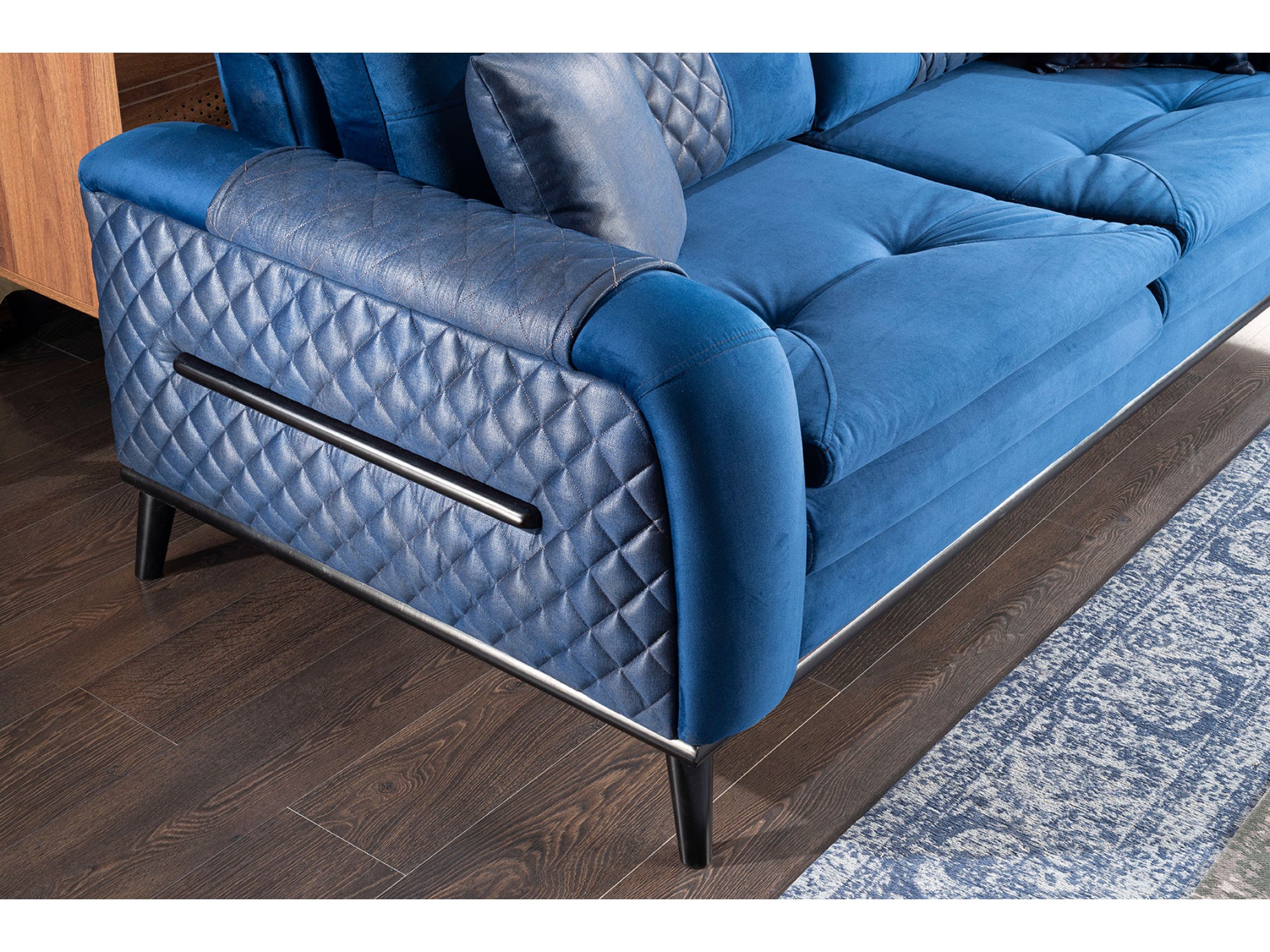 Casabel Convertible Livingroom (1 Sofa & 1 Chair) Navy