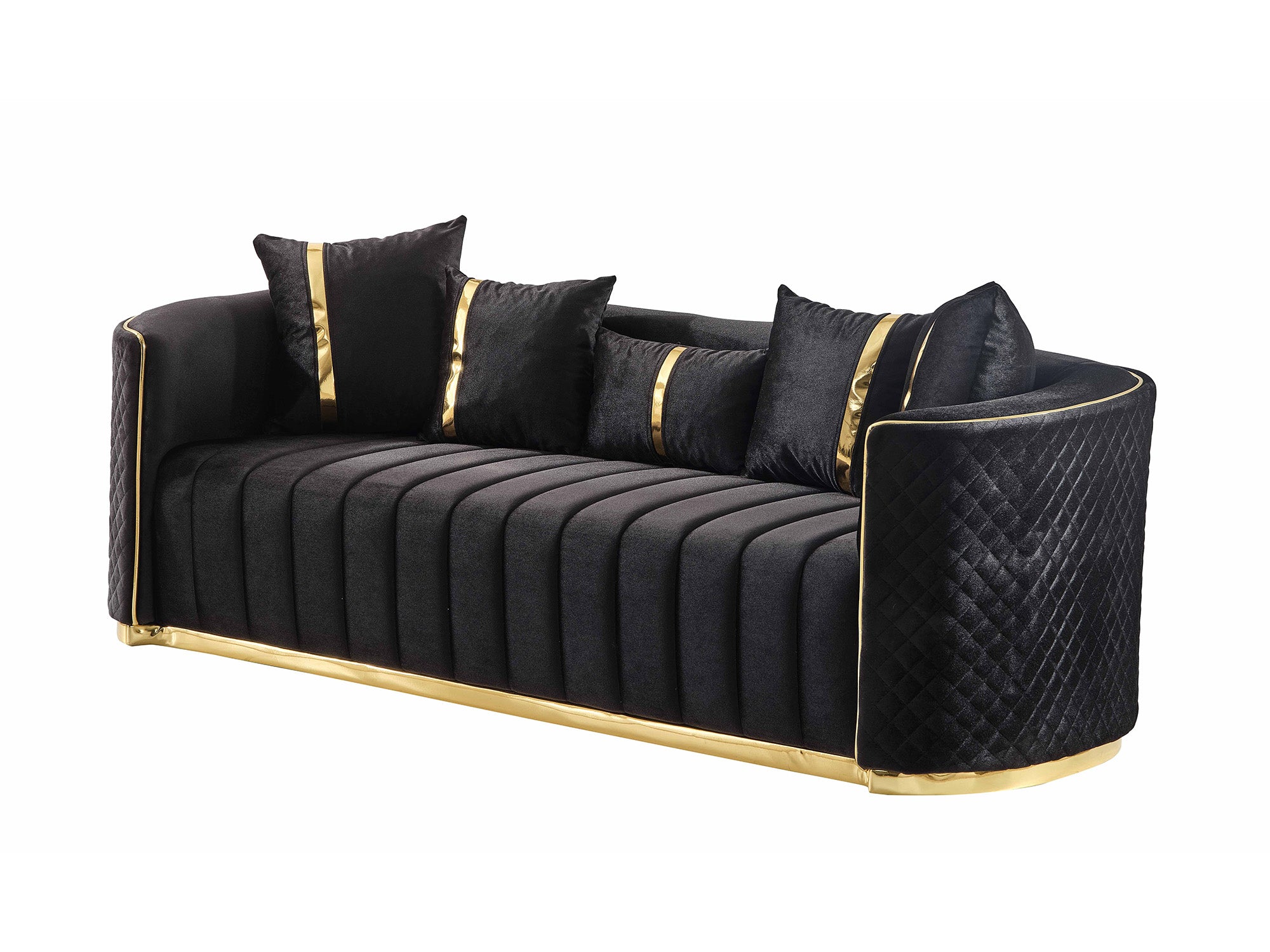 Ceko Stationary Livingroom (2 Sofa & 2 Chair) Black