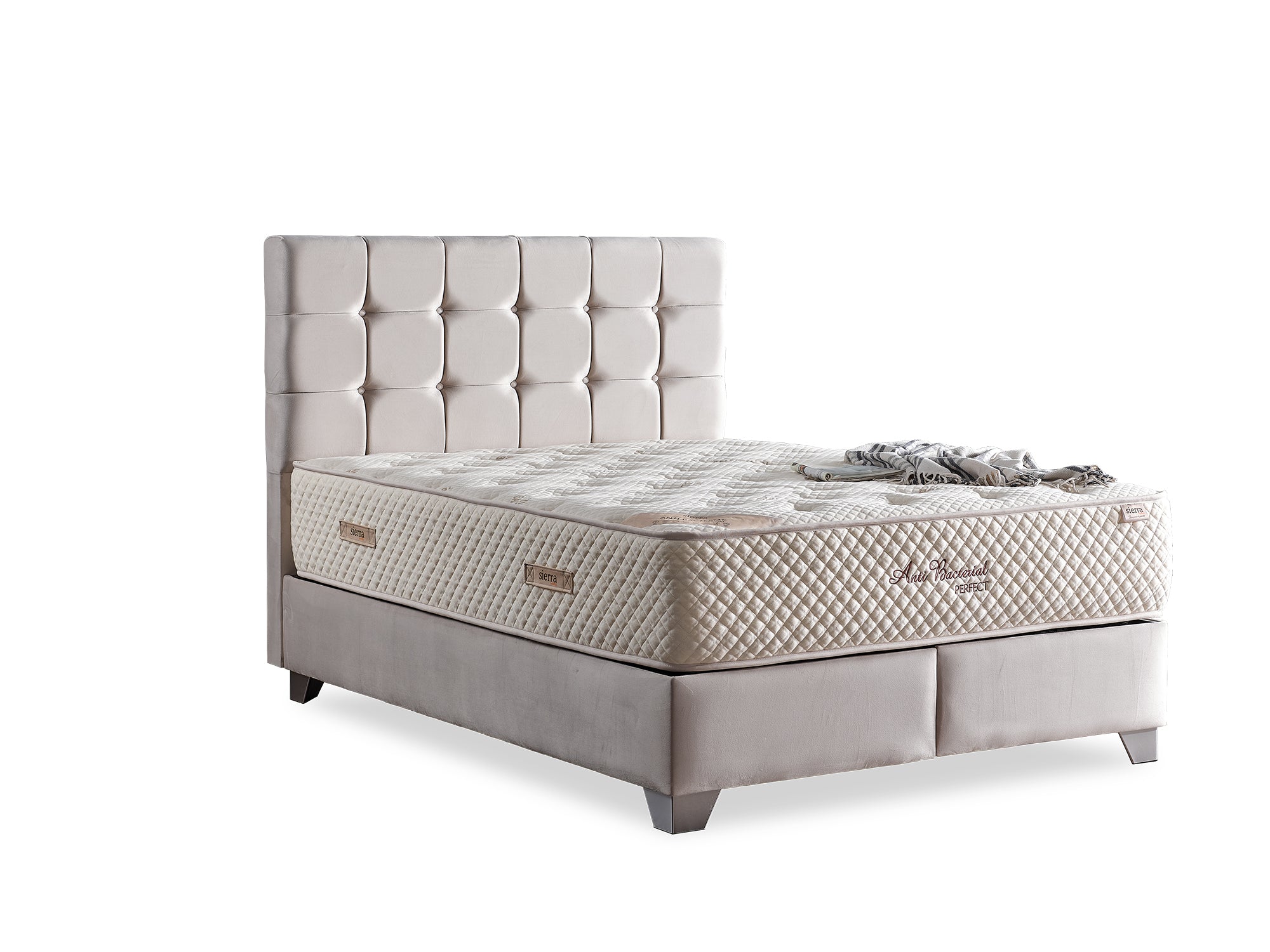 Cenova Storage Bed With Headboard Cream