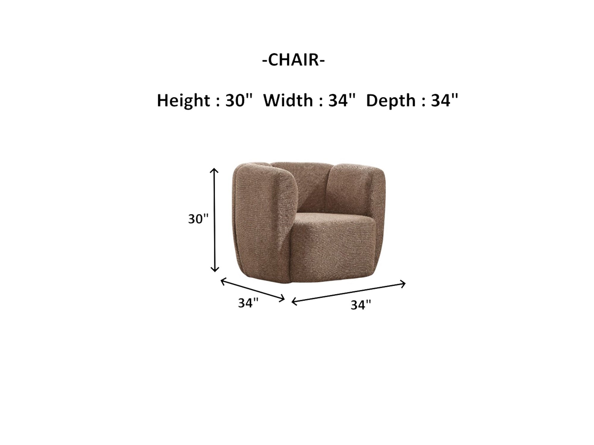 Vizyon Stationary Livingroom Set (2 Sofa & 2 Chair) Brown